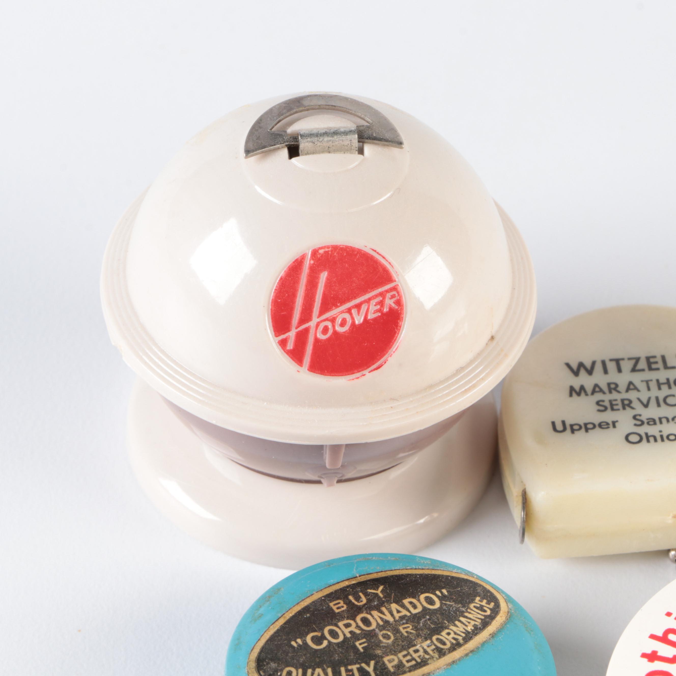 Hoover and Assorted Advertising Branded Measuring Tapes