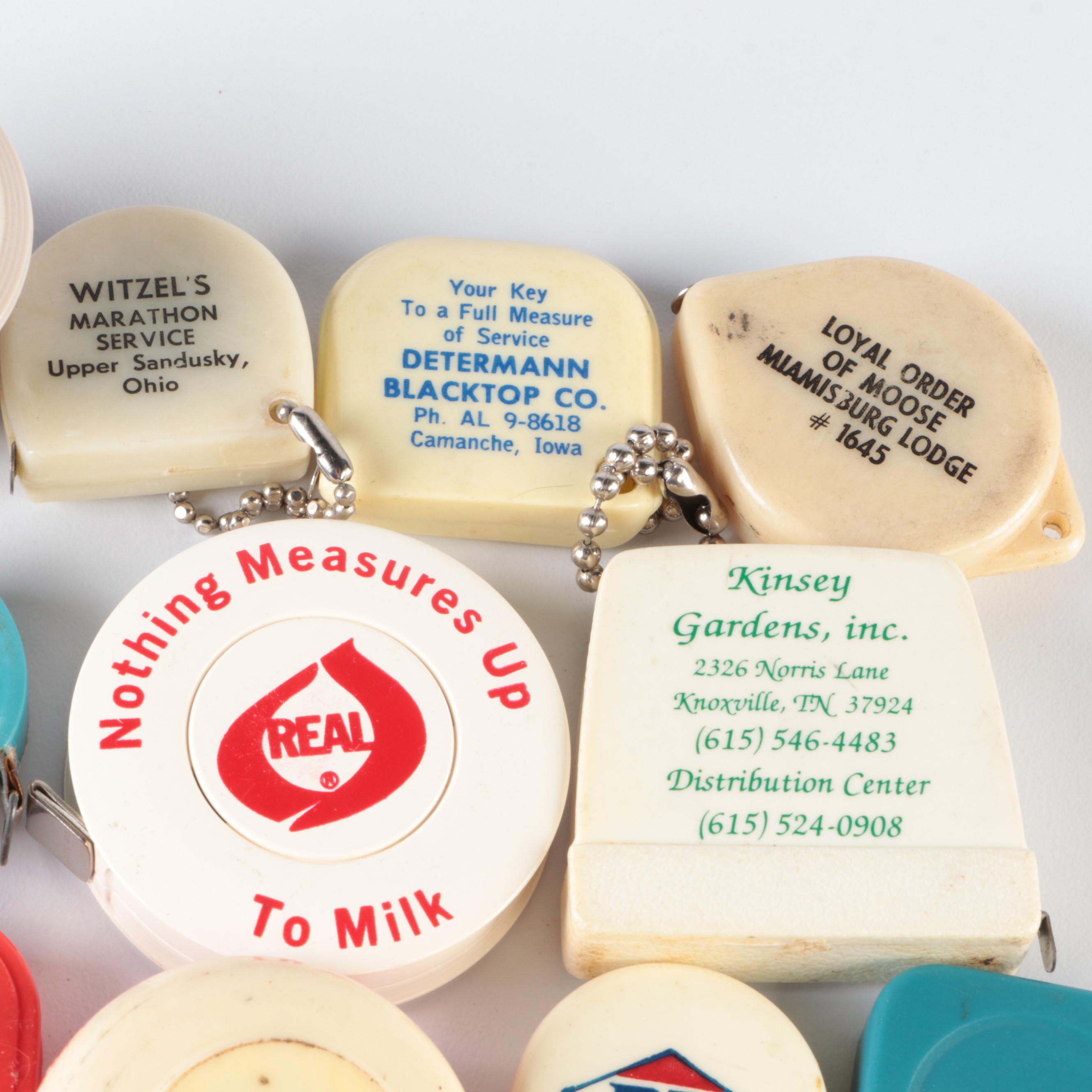 Hoover and Assorted Advertising Branded Measuring Tapes