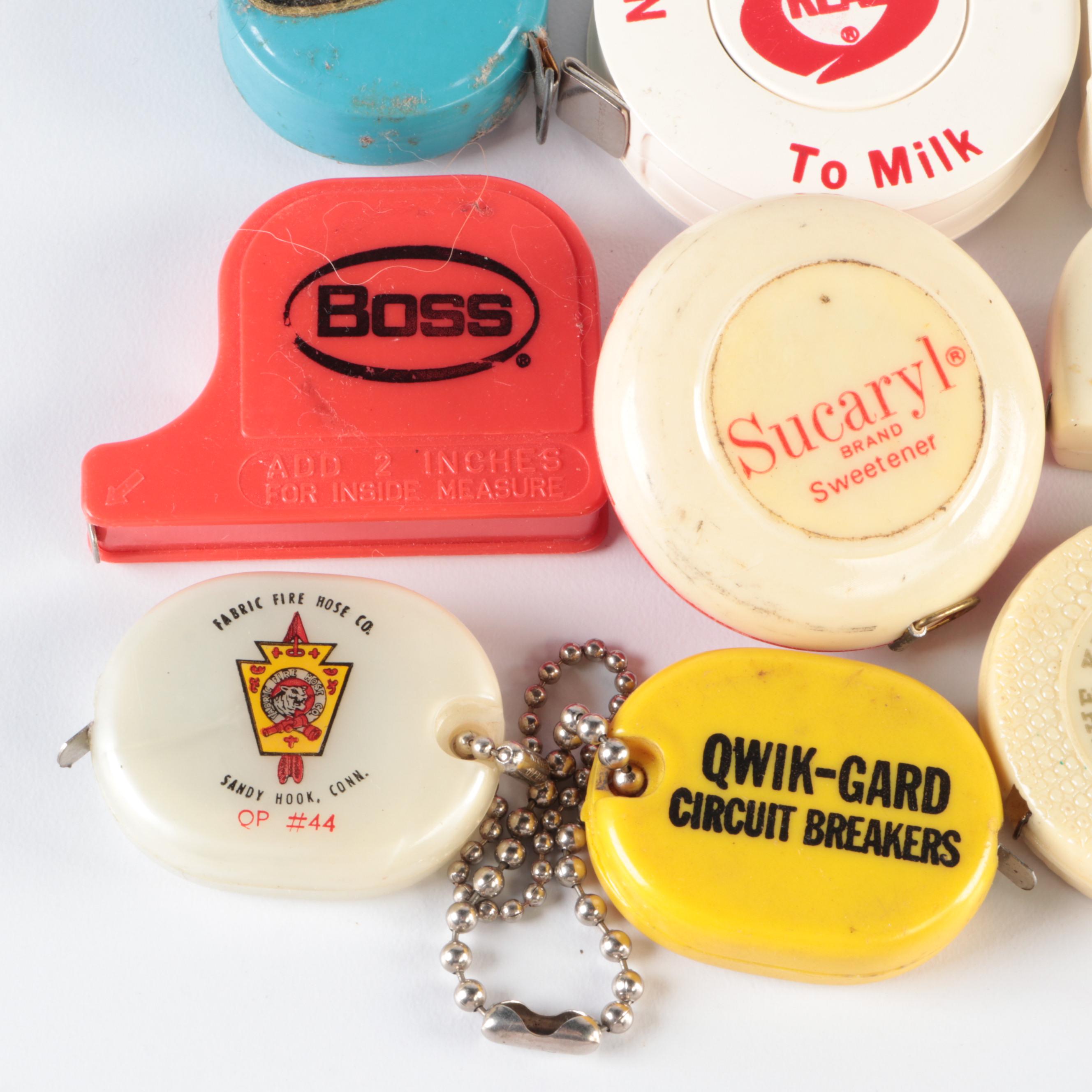 Hoover and Assorted Advertising Branded Measuring Tapes