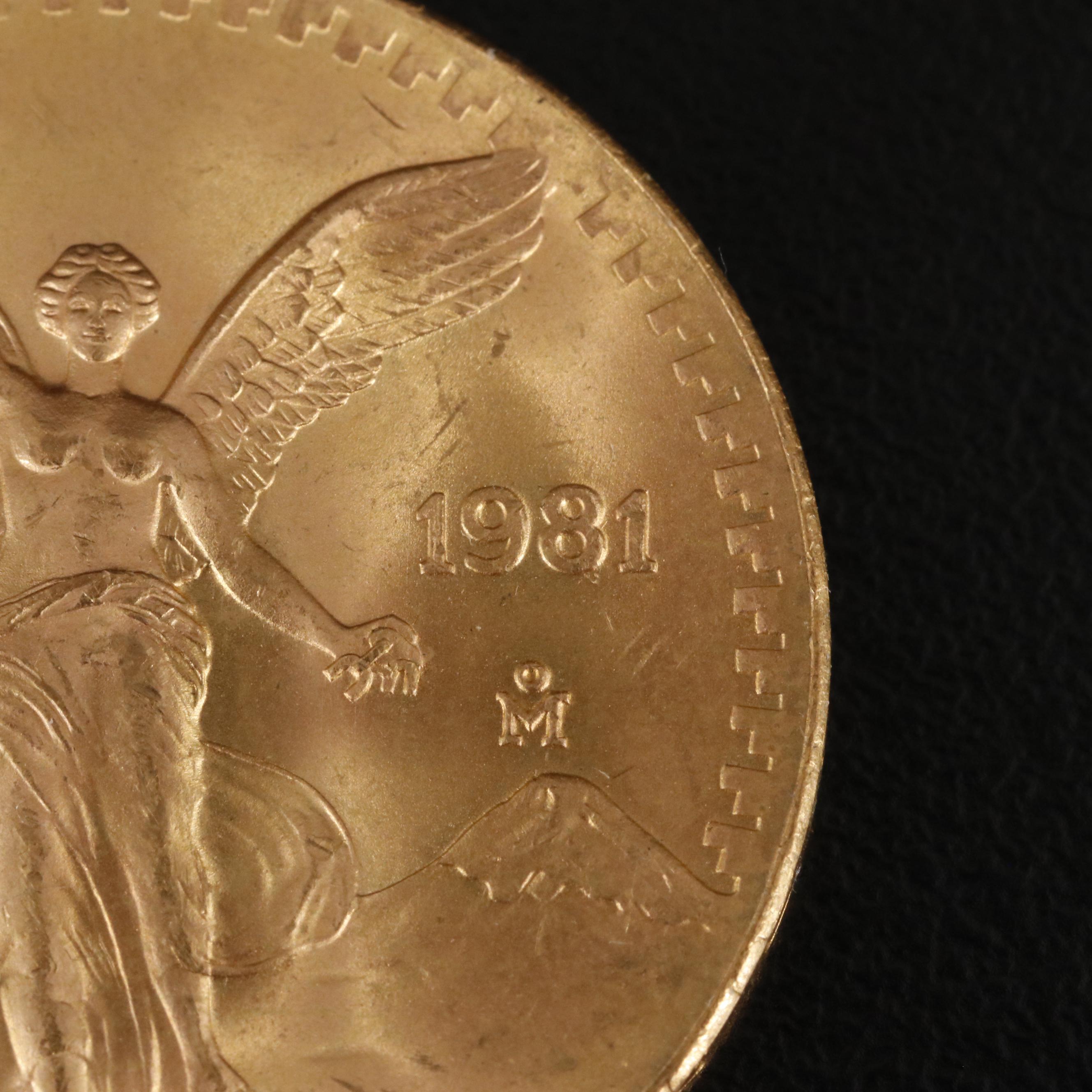 1981 Mexico 1/2 ozt. Gold Bullion Coin