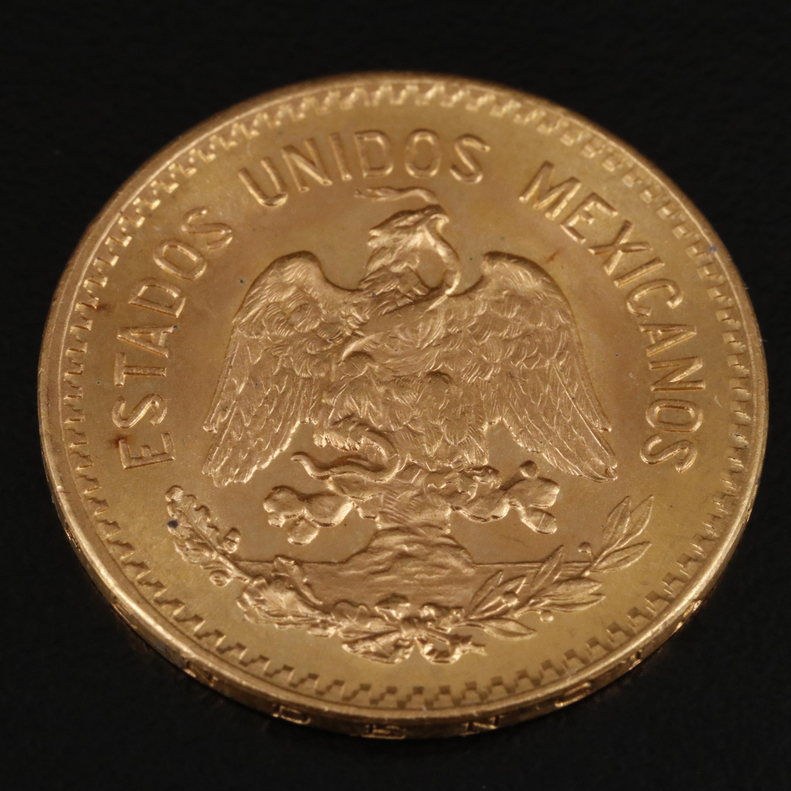 1959 Mexico Ten Pesos Gold Coin
