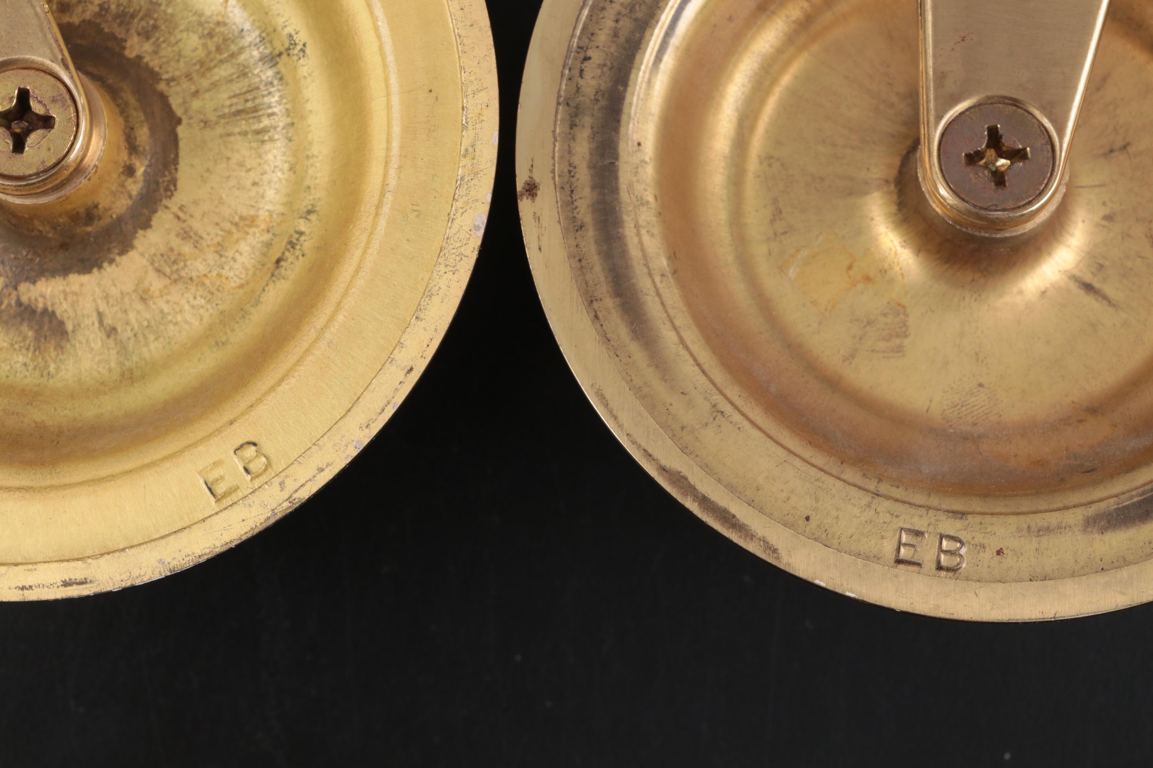 Baldwin Brass Candle Sconces and Chambersticks With Royal Copenhagen Candlestick