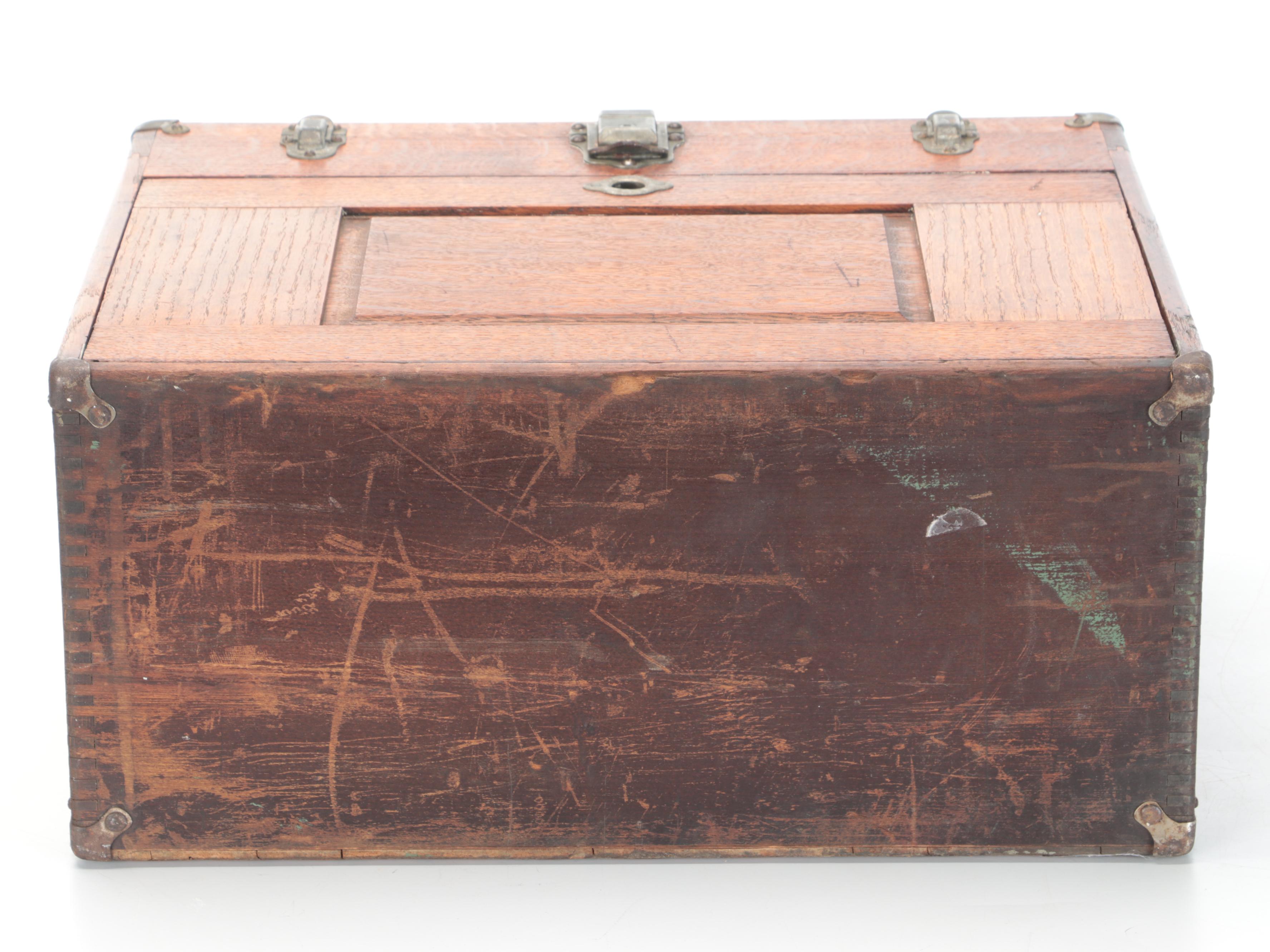 H. Gerstner & Sons Quartersawn Oak Machinist's Chest, 20th Century