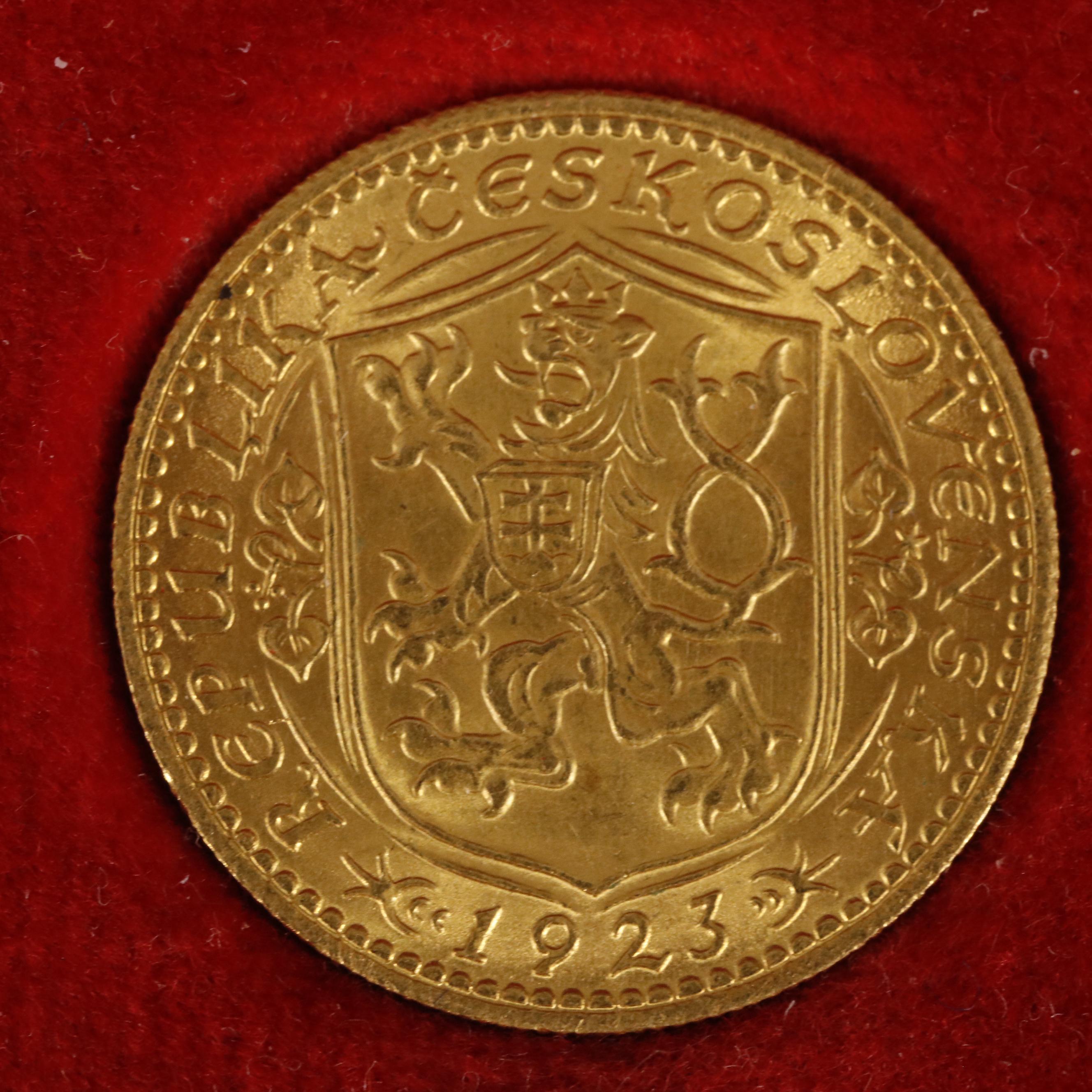 1923 Czechoslovakia Dukat Gold Coin