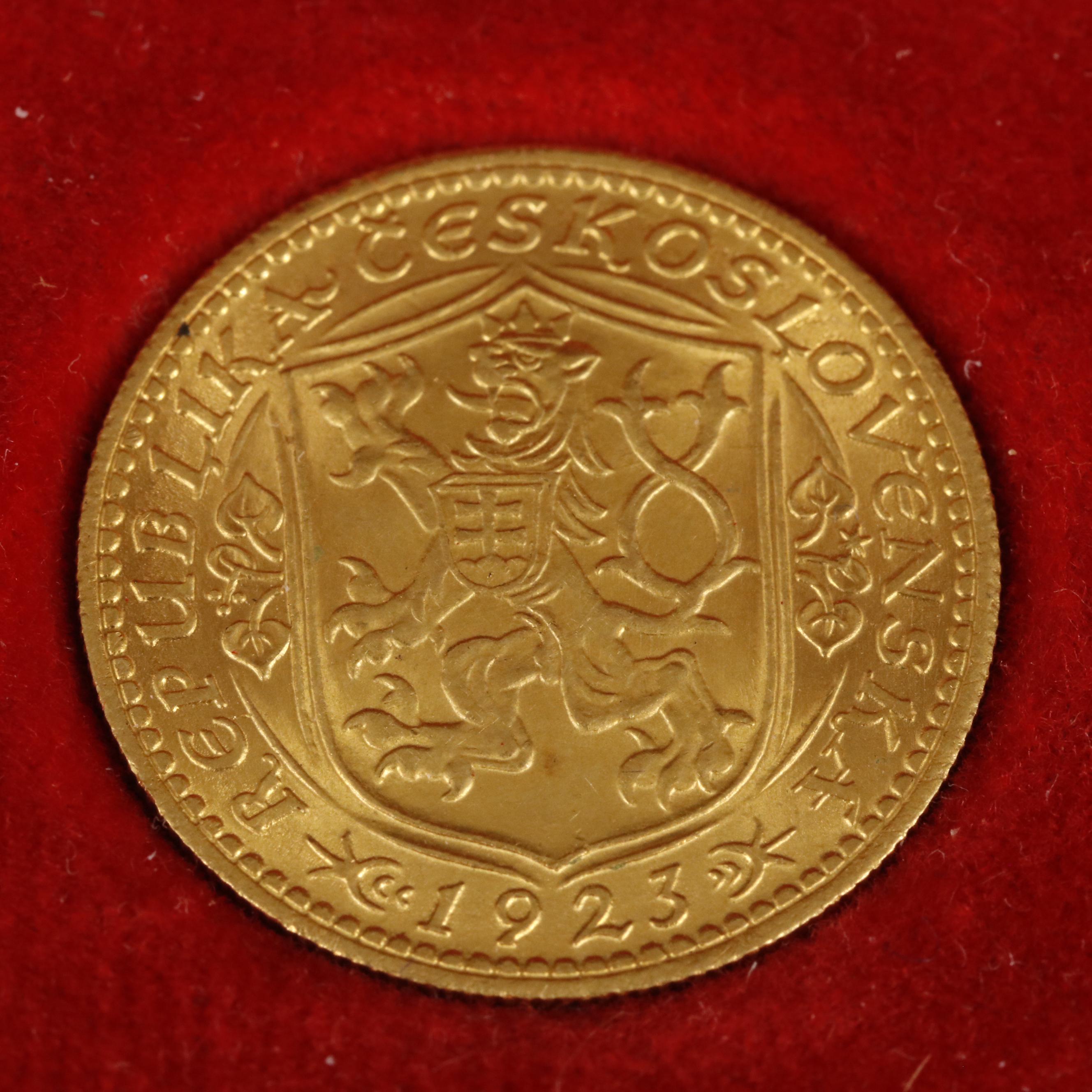 1923 Czechoslovakia Dukat Gold Coin