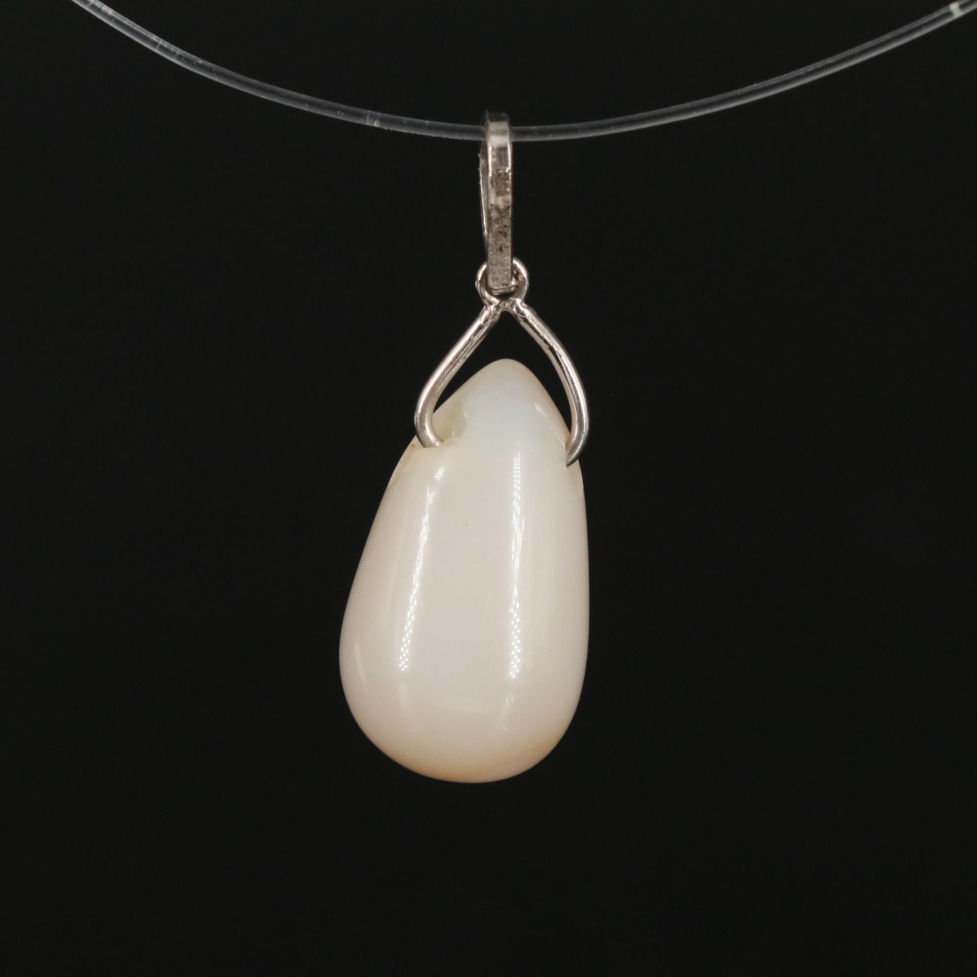 14K Moonstone Pendant