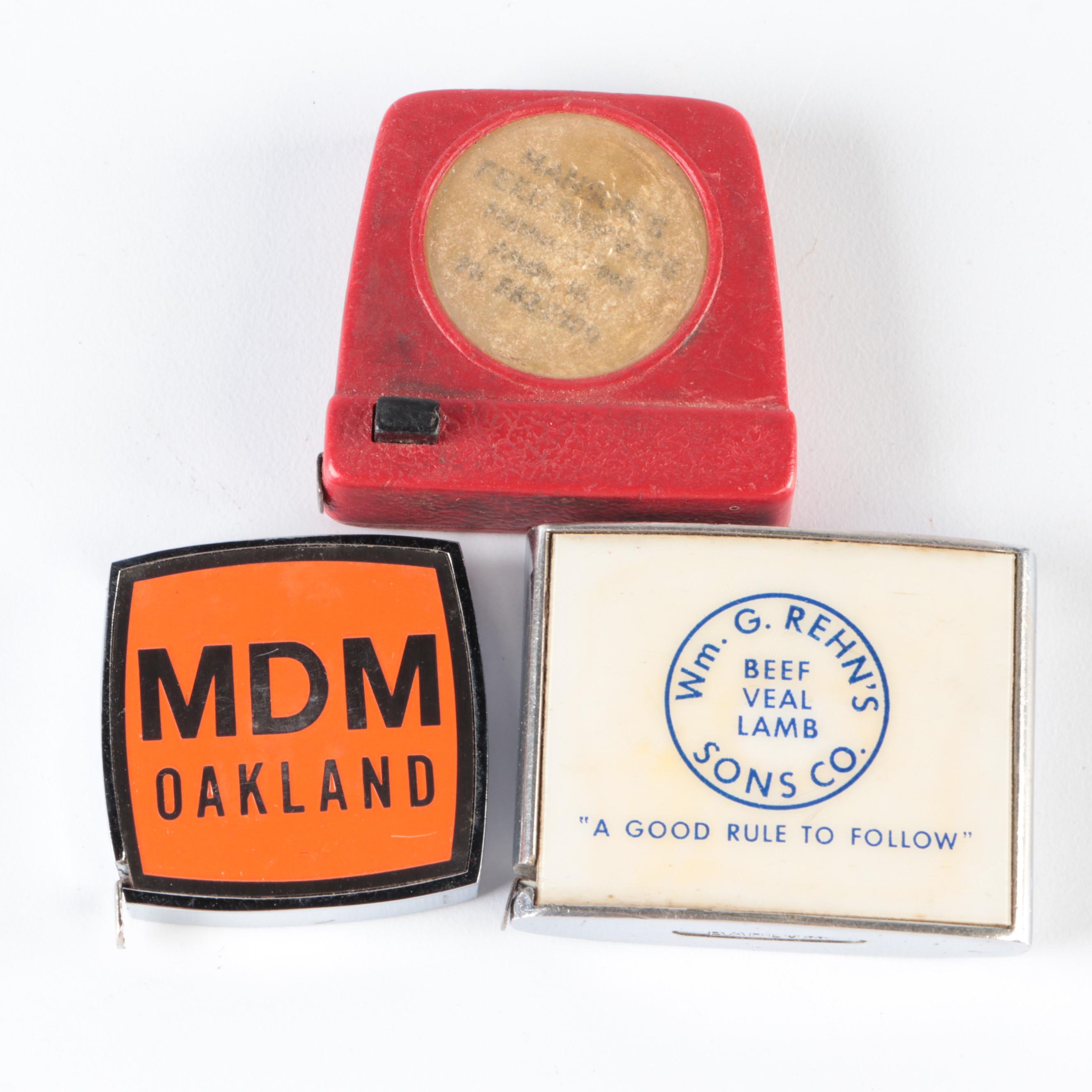 Mancini Construction Co. and Other Assorted Advertising Branded Measuring Tapes