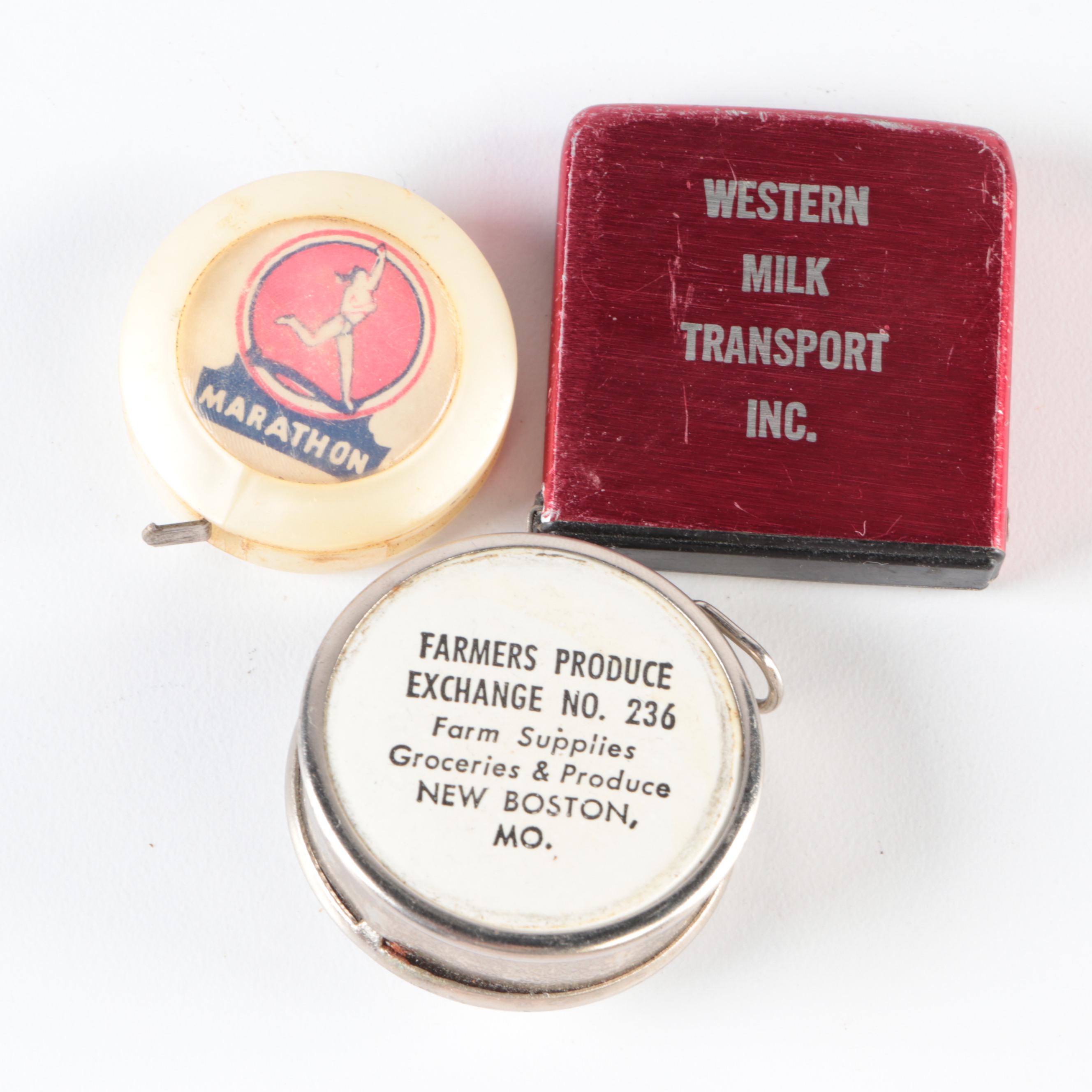 Mancini Construction Co. and Other Assorted Advertising Branded Measuring Tapes