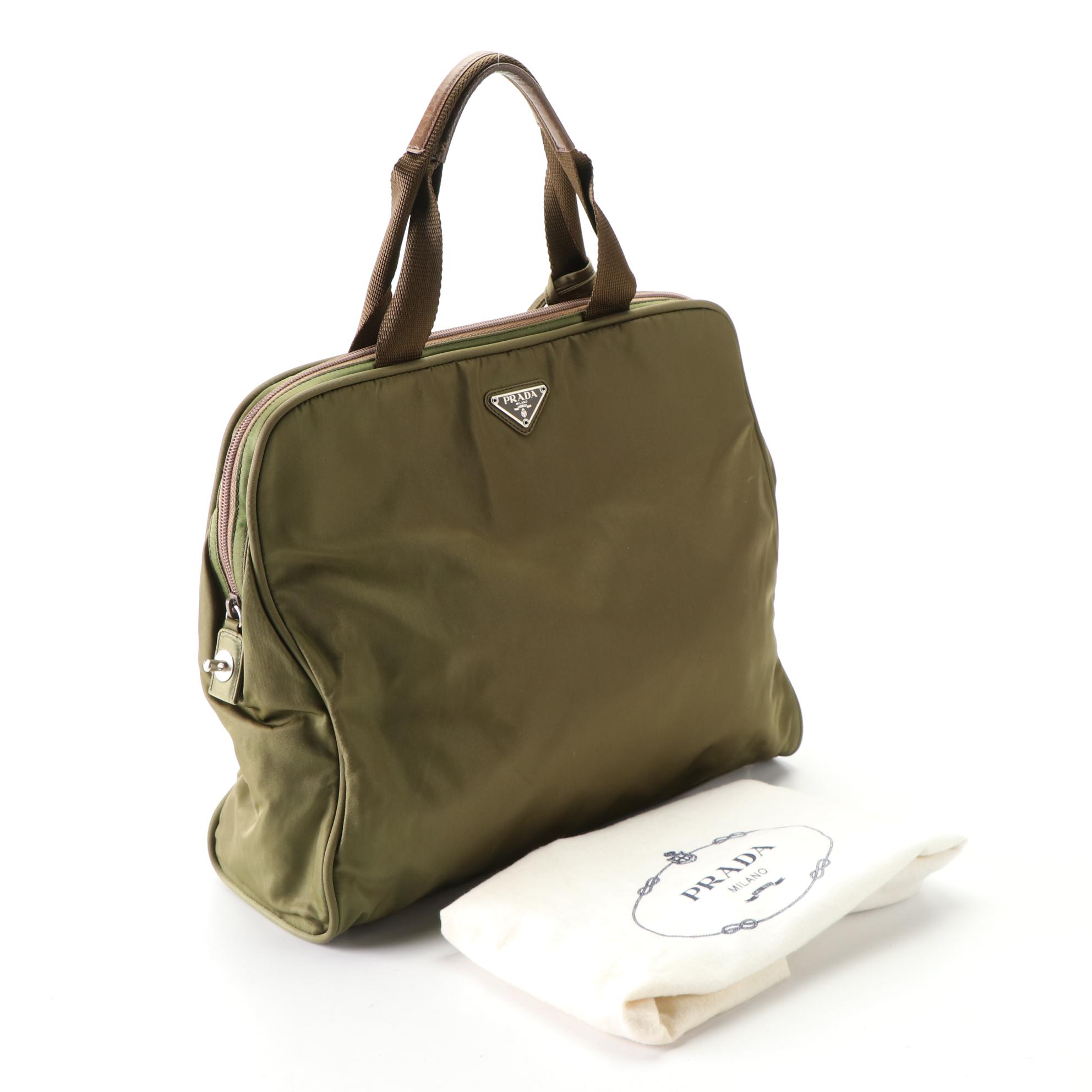 Prada Zippered Tote Bag in Tessuto Nylon