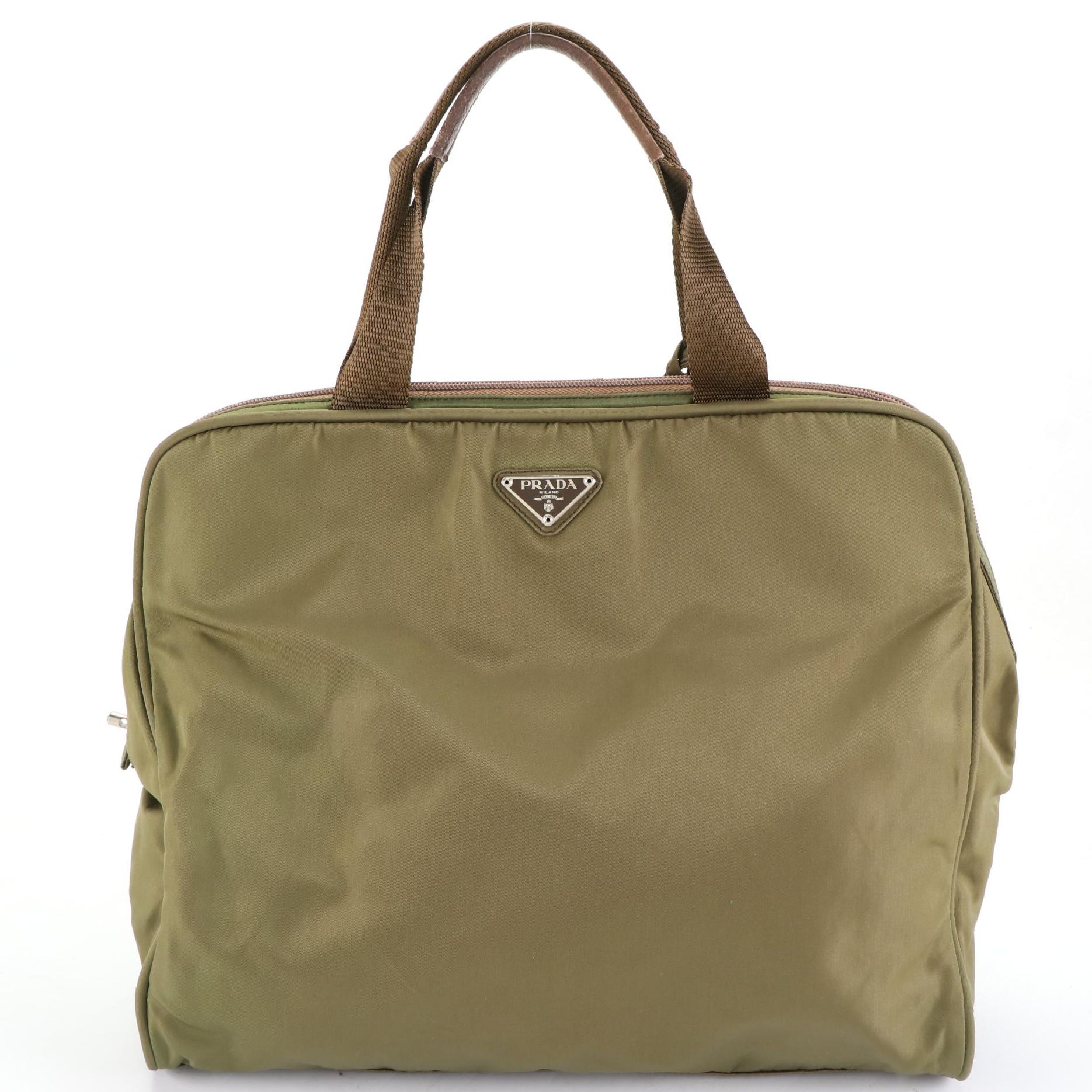 Prada Zippered Tote Bag in Tessuto Nylon