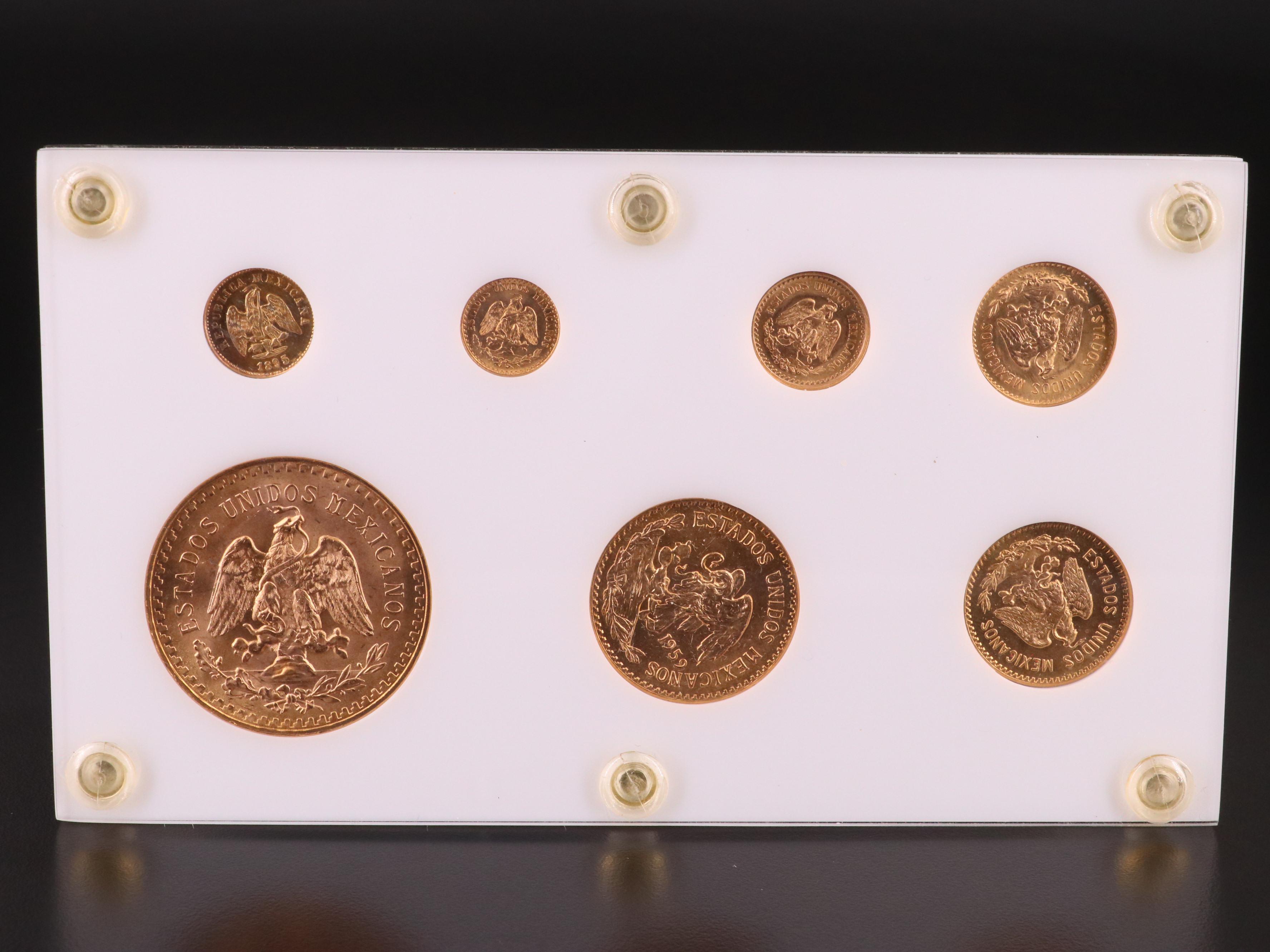 Gold Coins of Mexico Seven Coin Set
