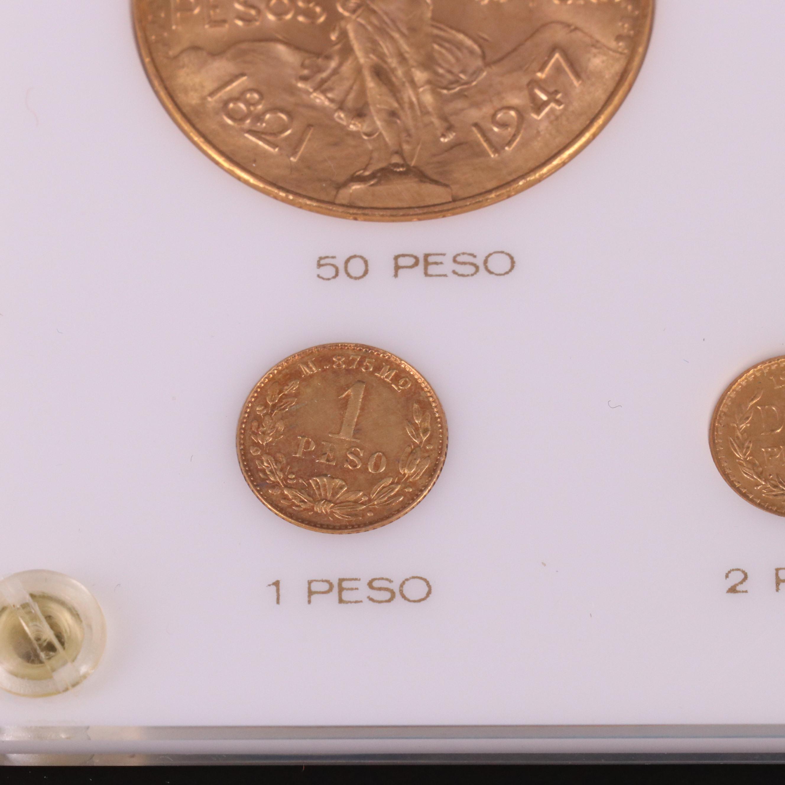 Gold Coins of Mexico Seven Coin Set