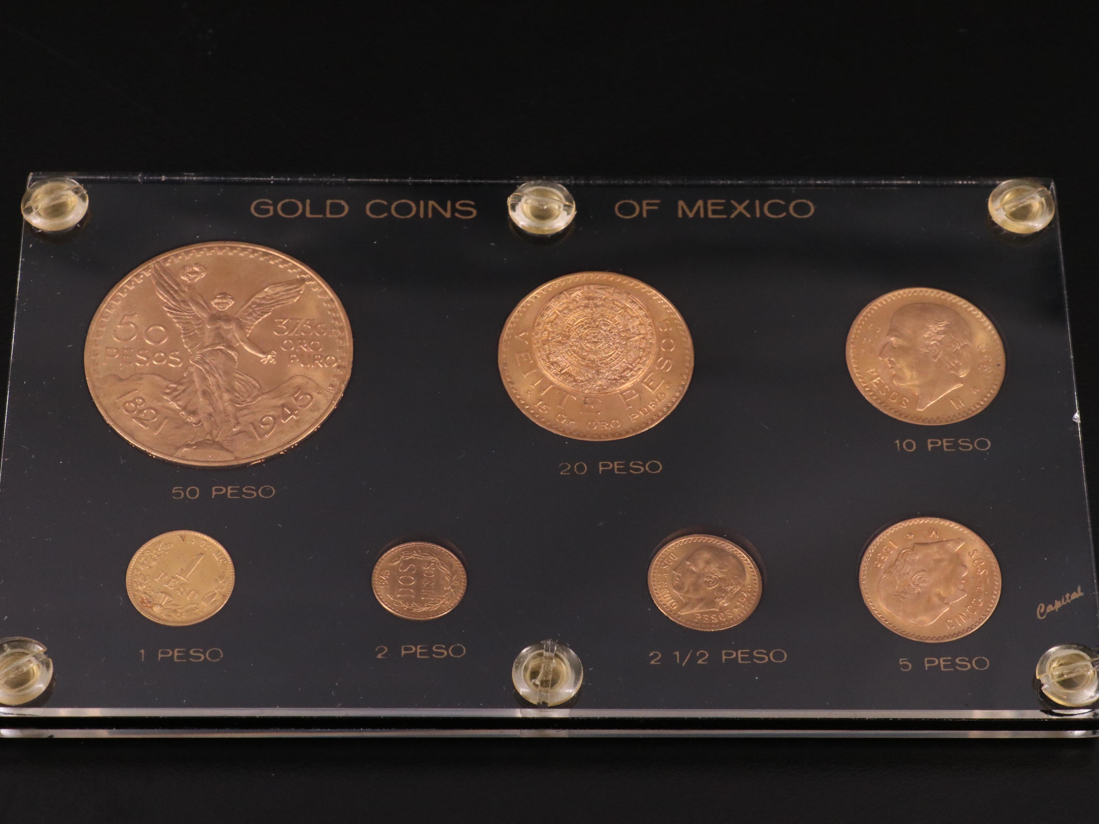 Gold Coins of Mexico Seven Coin Set