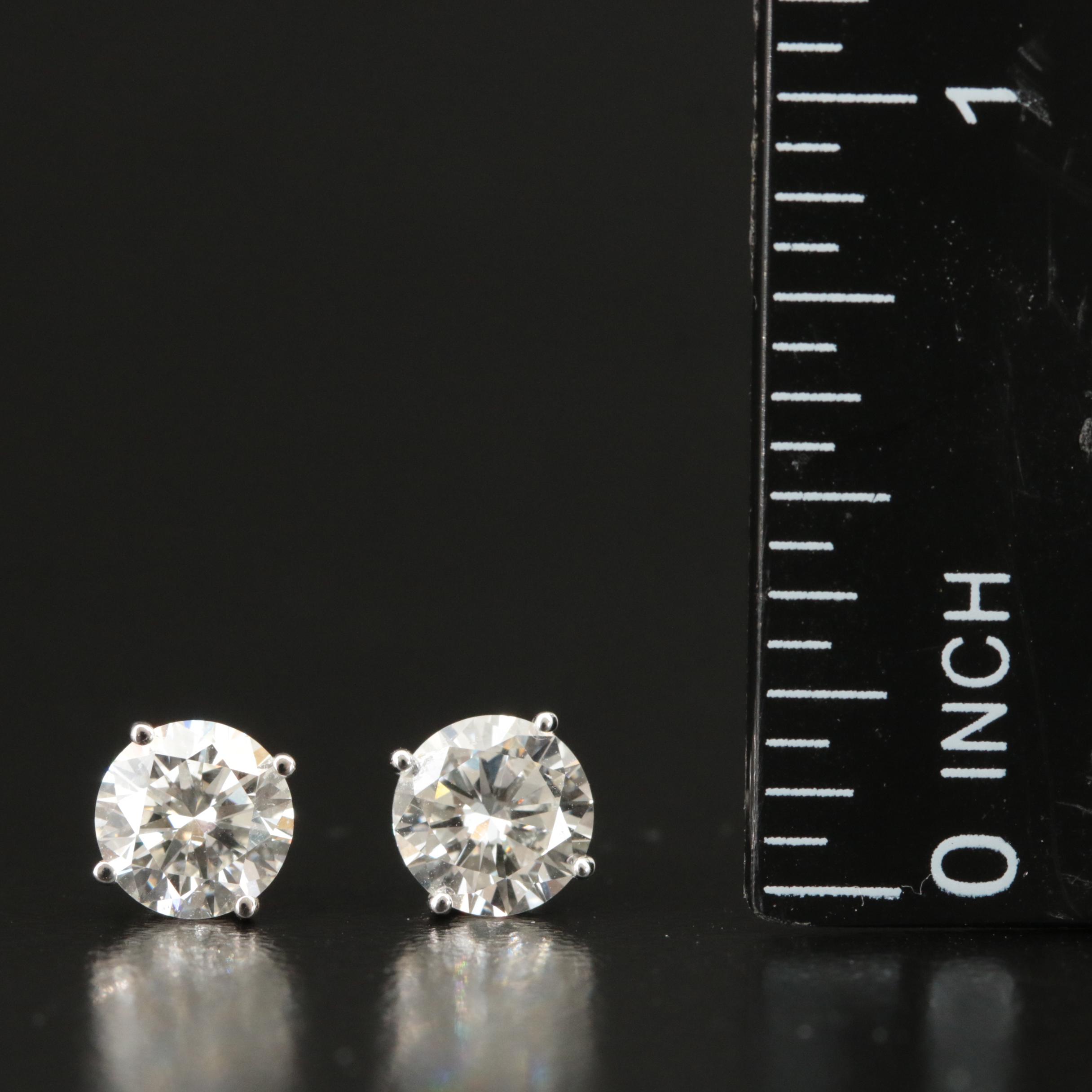 14K 2.03 CTW Lab Grown Diamond Stud Earrings