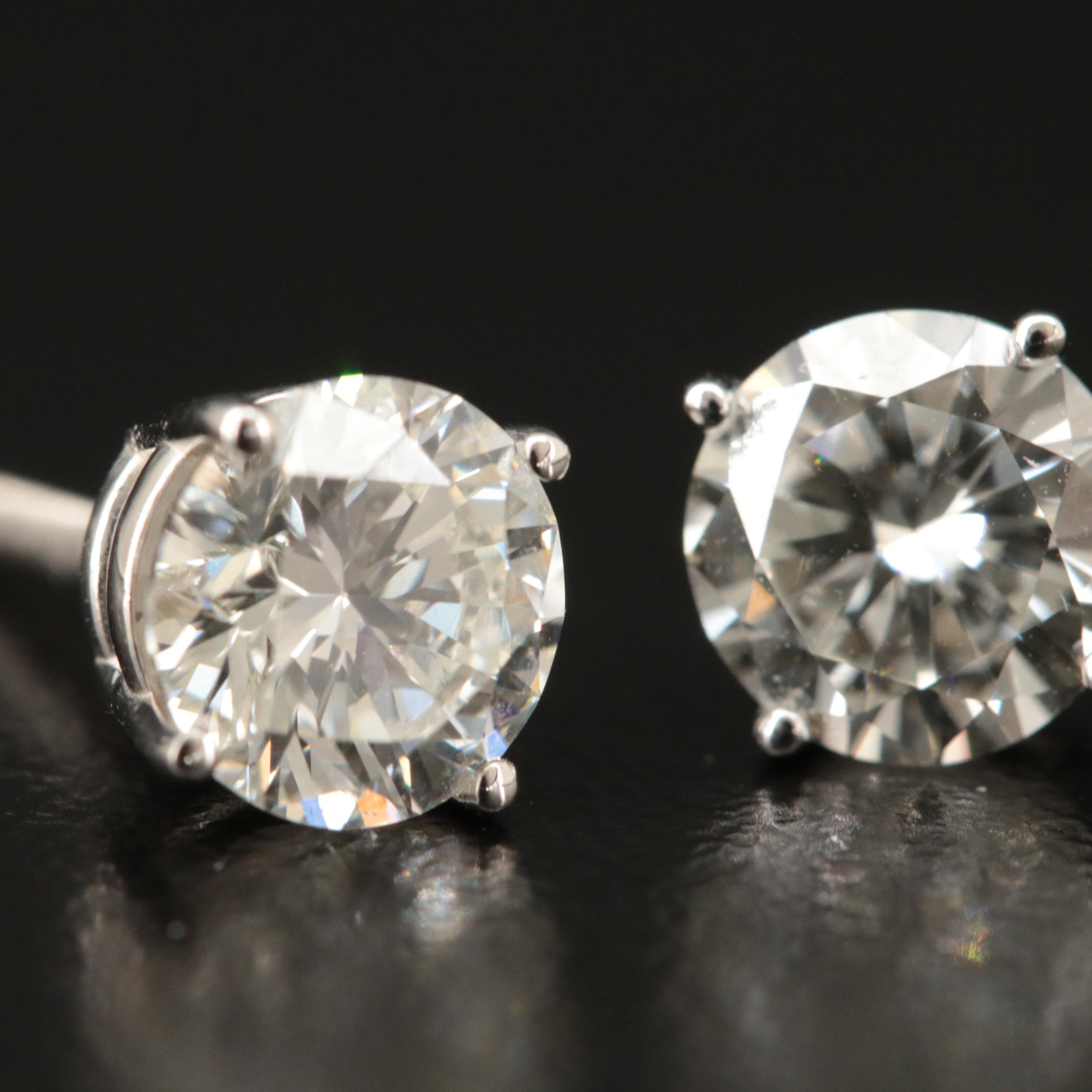 14K 2.03 CTW Lab Grown Diamond Stud Earrings