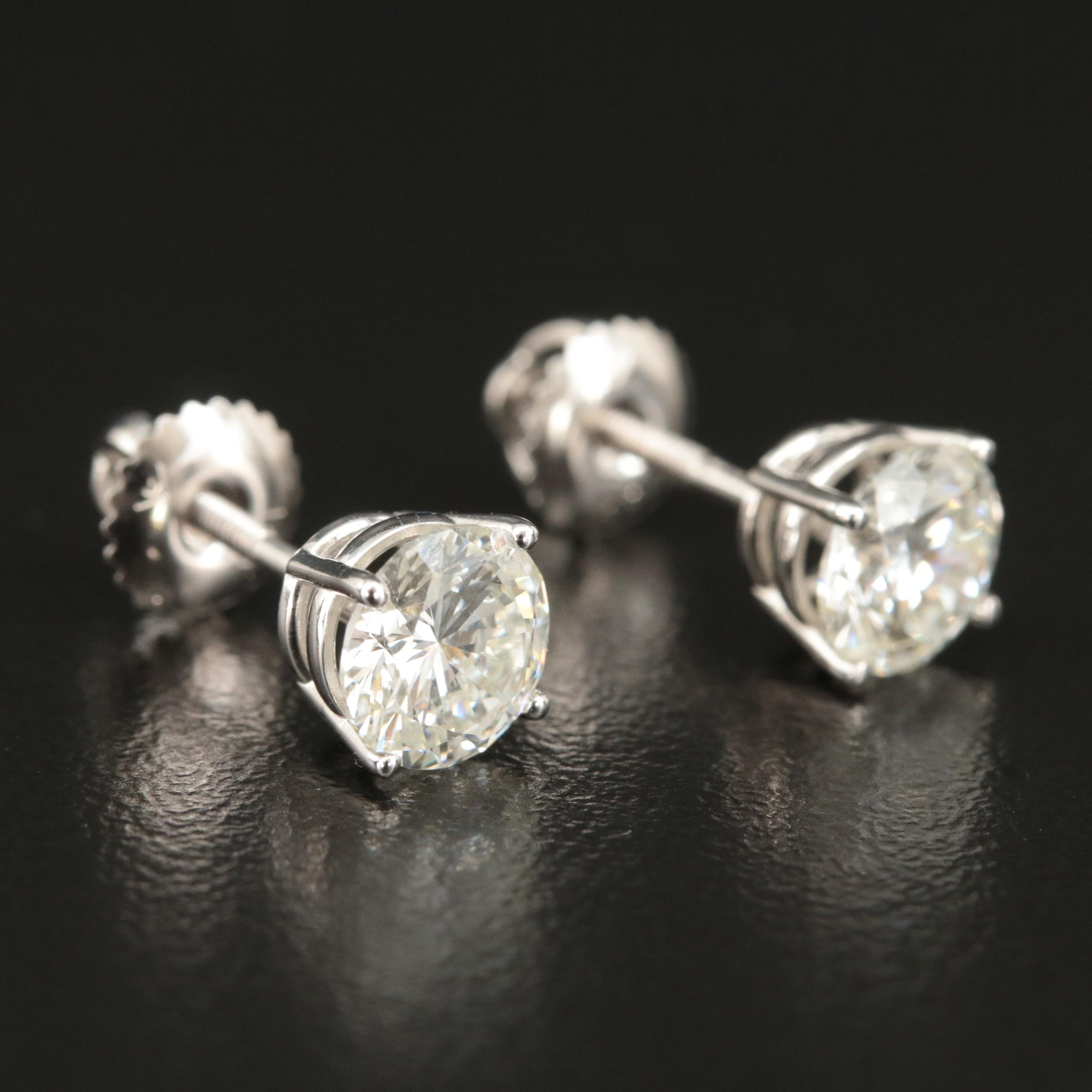 14K 2.03 CTW Lab Grown Diamond Stud Earrings