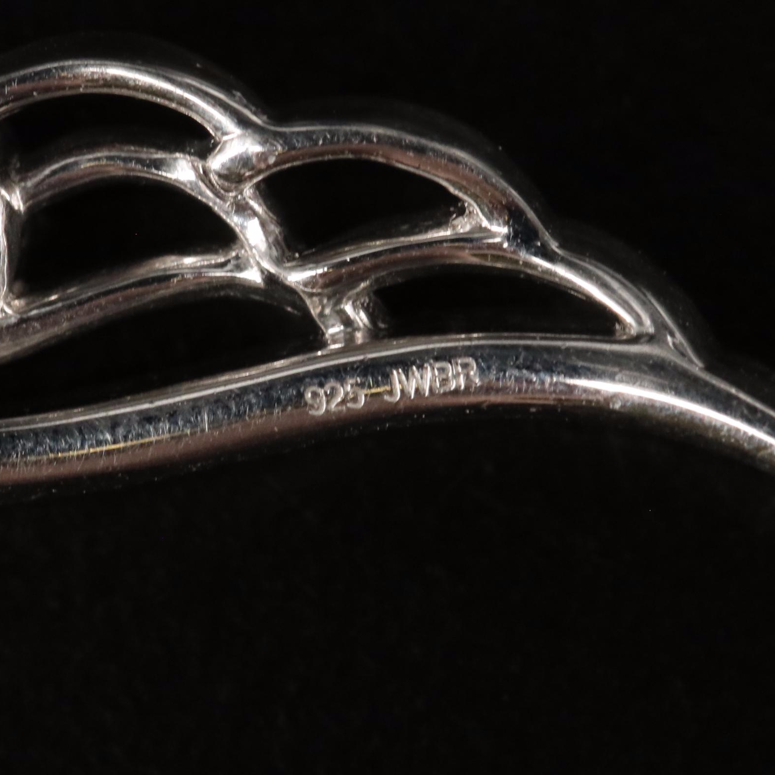 Sterling Diamond Angel Wing Pendant Necklace