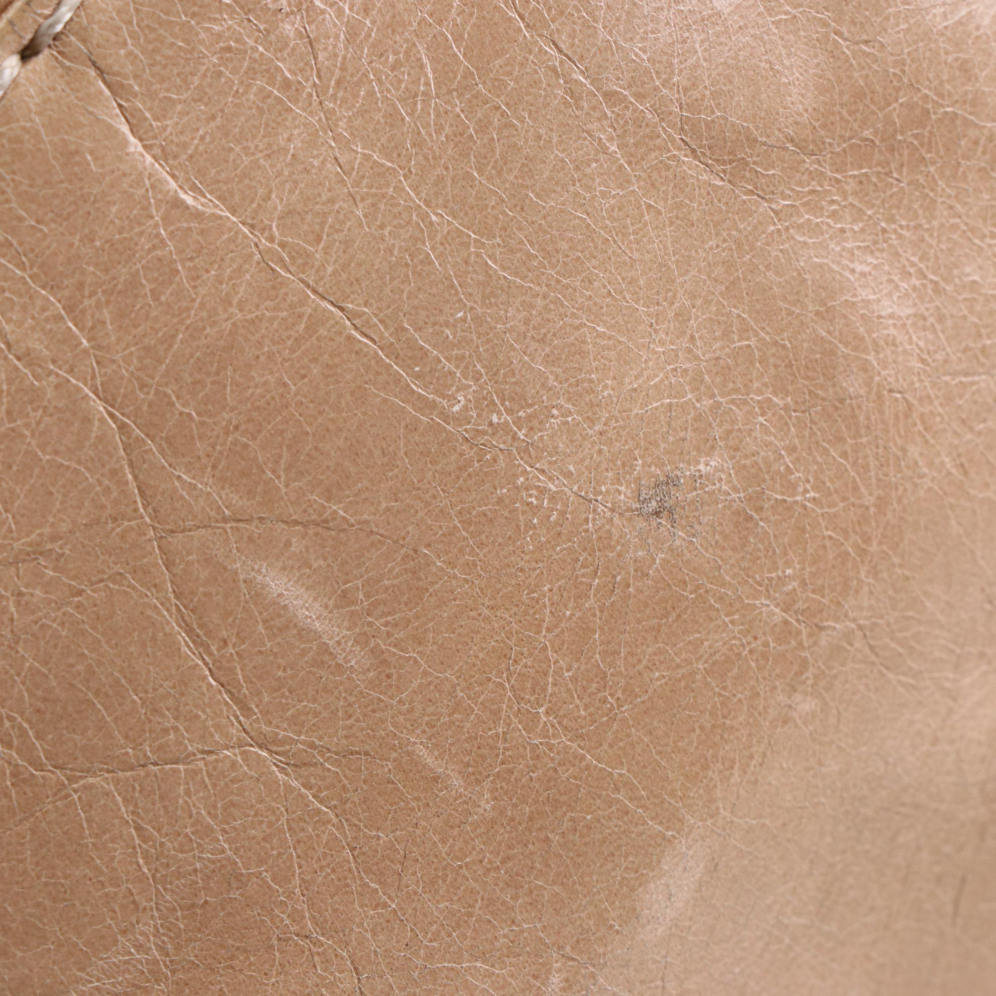 Prada Two-Way Satchel Bag in Cammeo Vitello Shine Leather