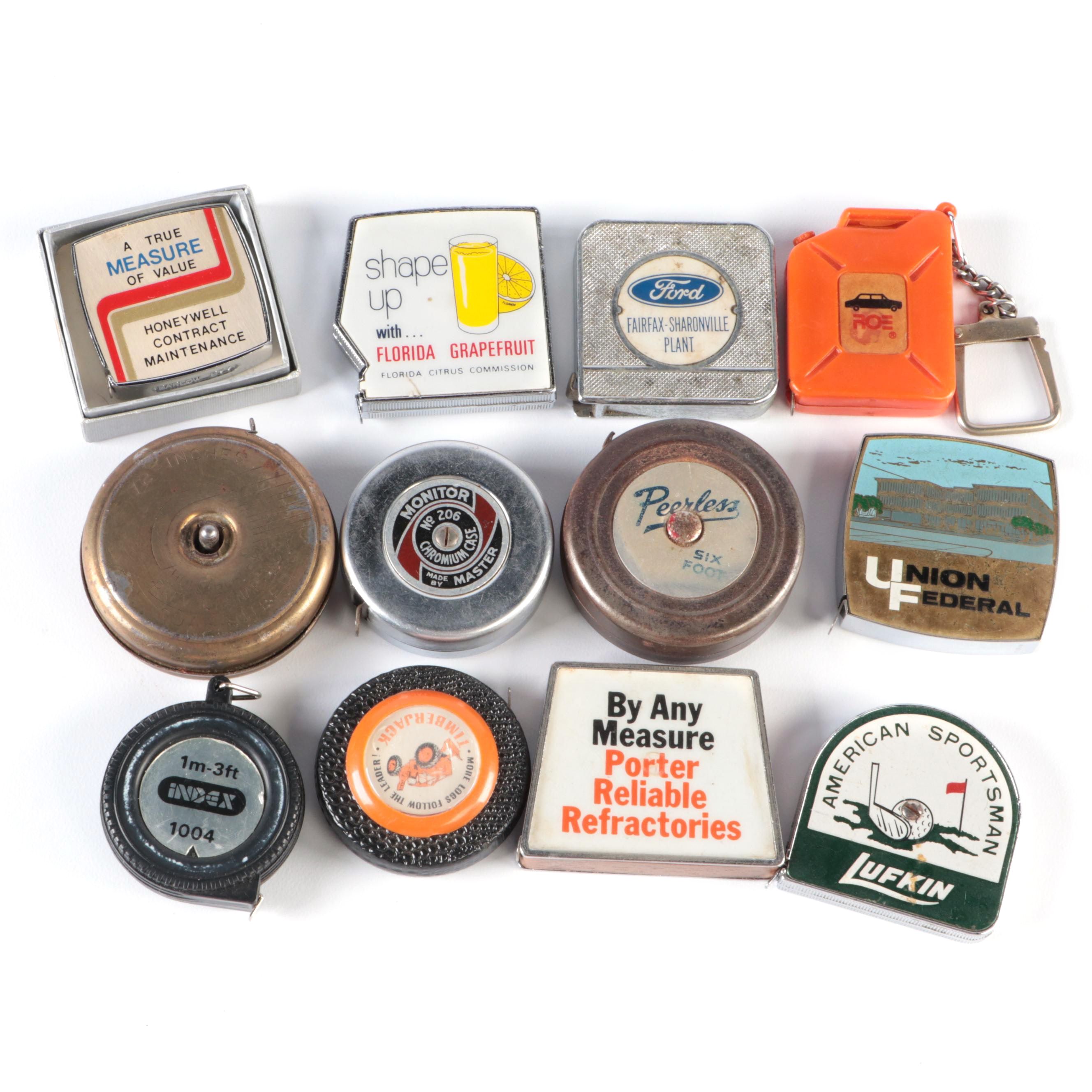 Union Federal and Other Advertising Branded Measuring Tape Collection