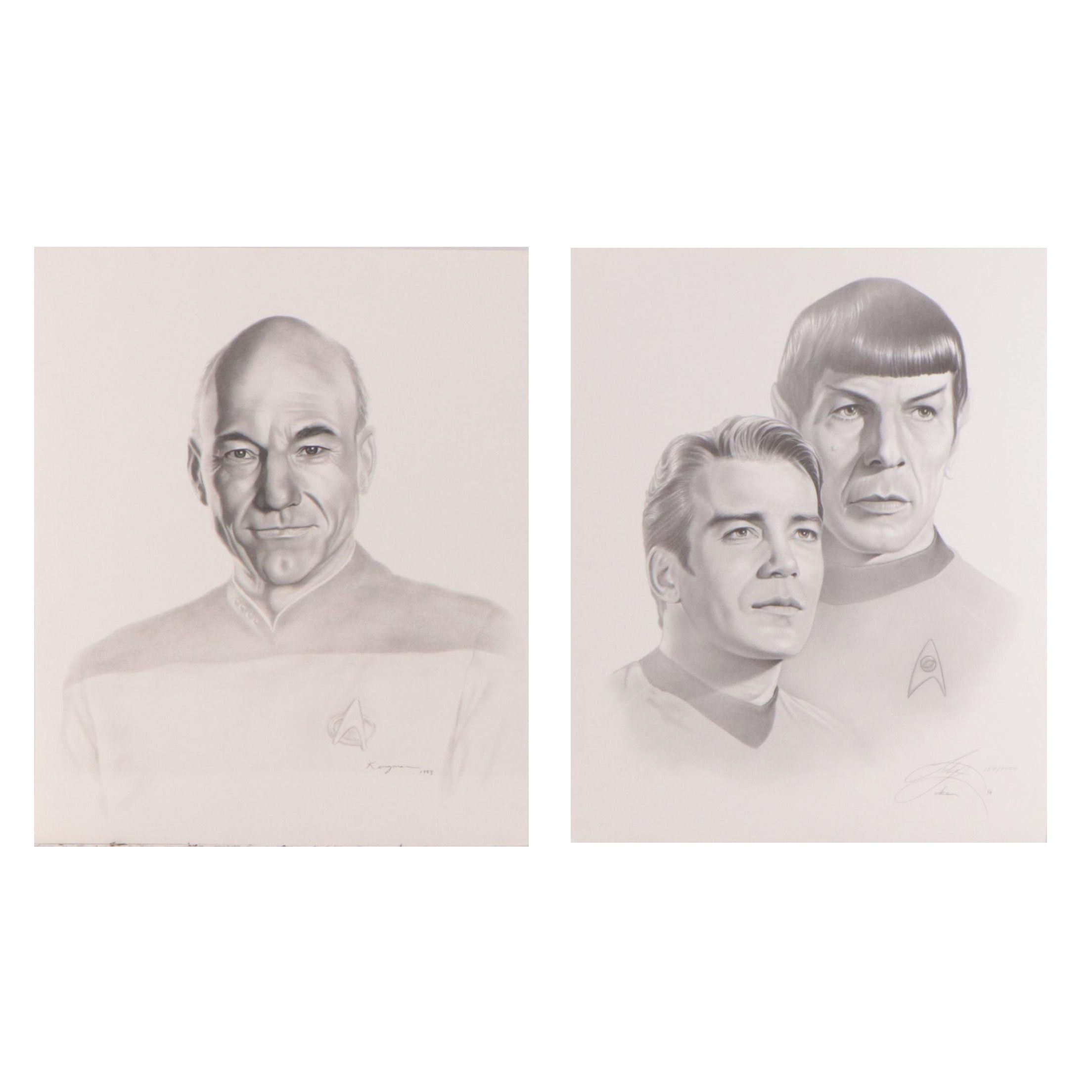 Offset Lithographs of Star Trek Portraits, 1993-94