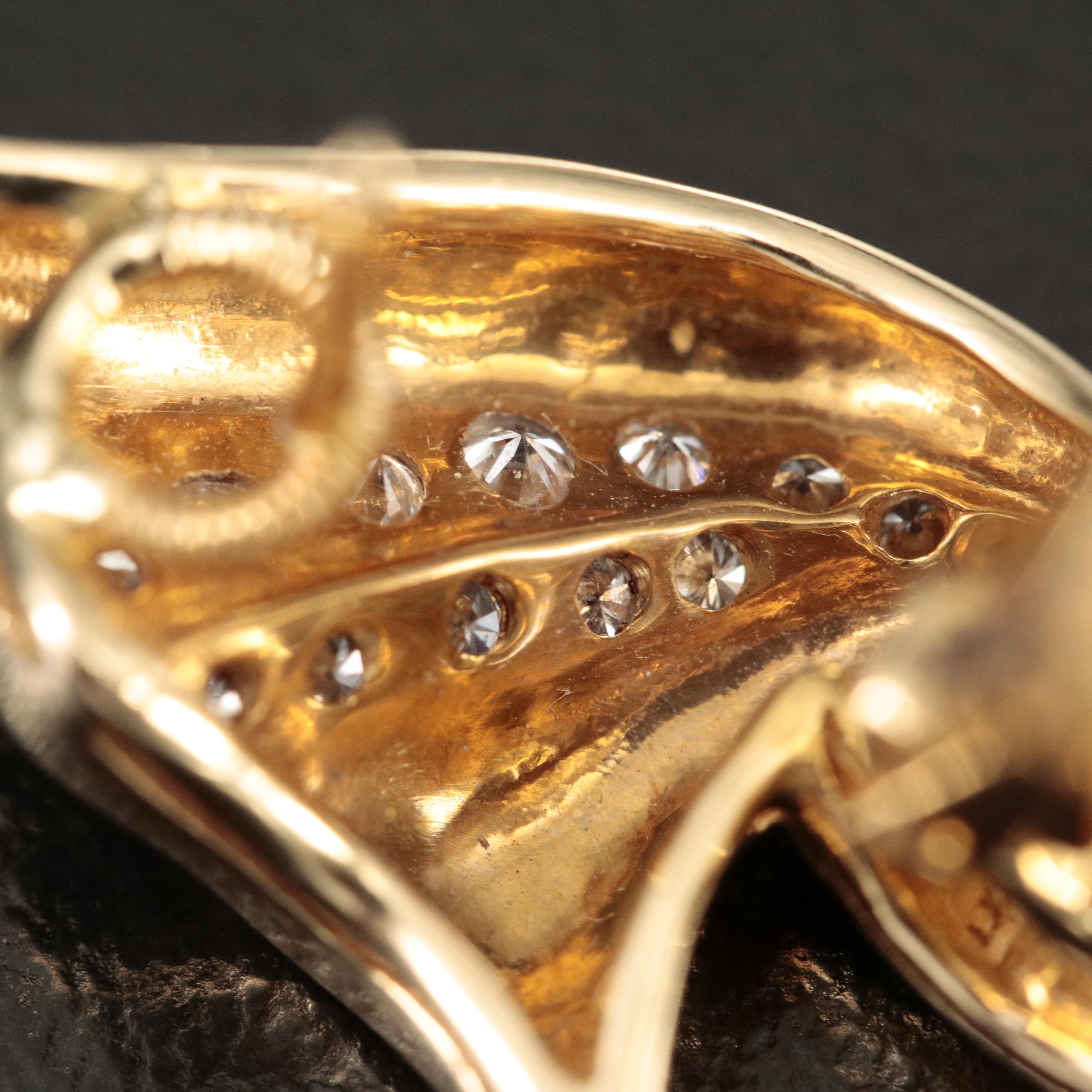 18K Pearl and Diamond Earrings