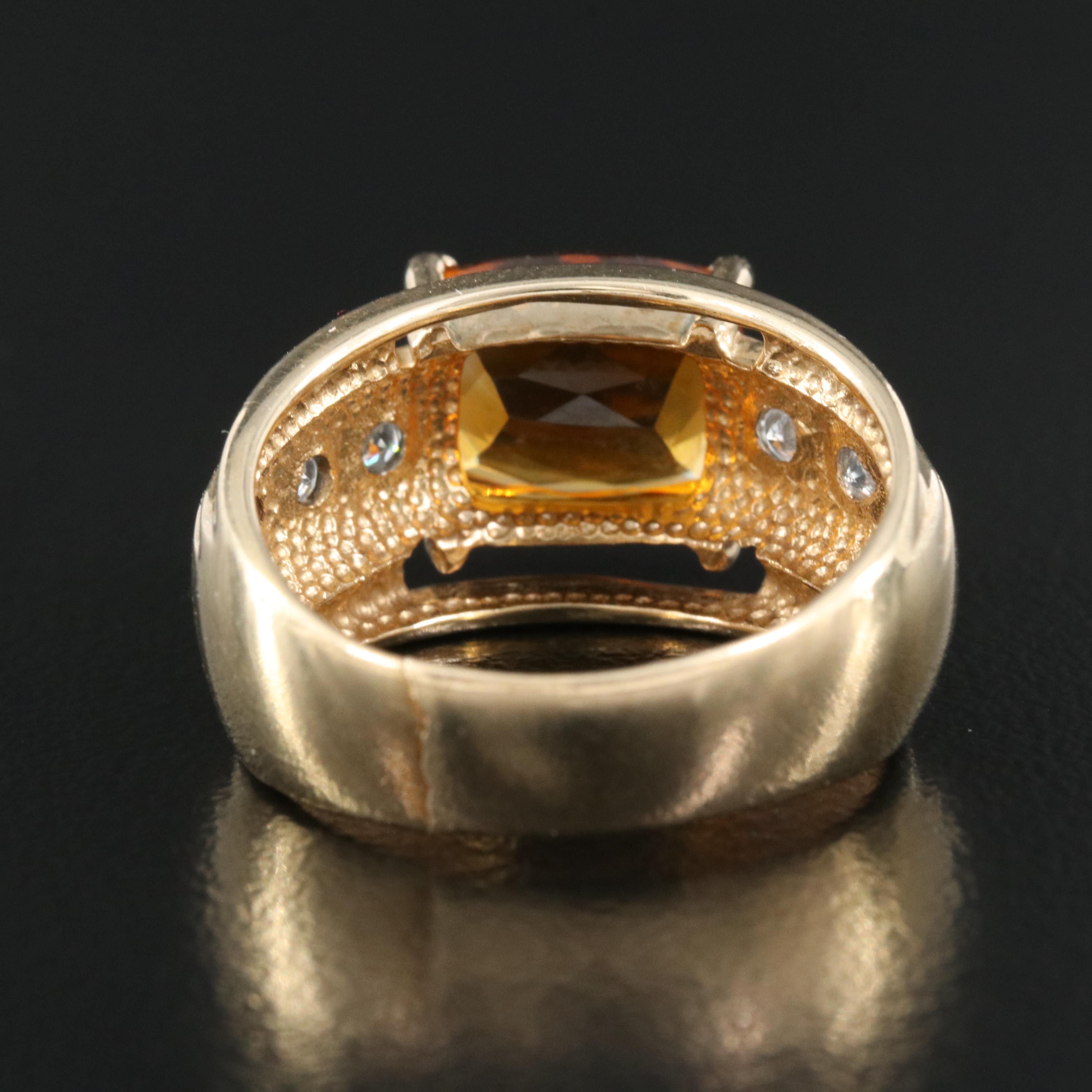10K Citrine and Topaz Ring