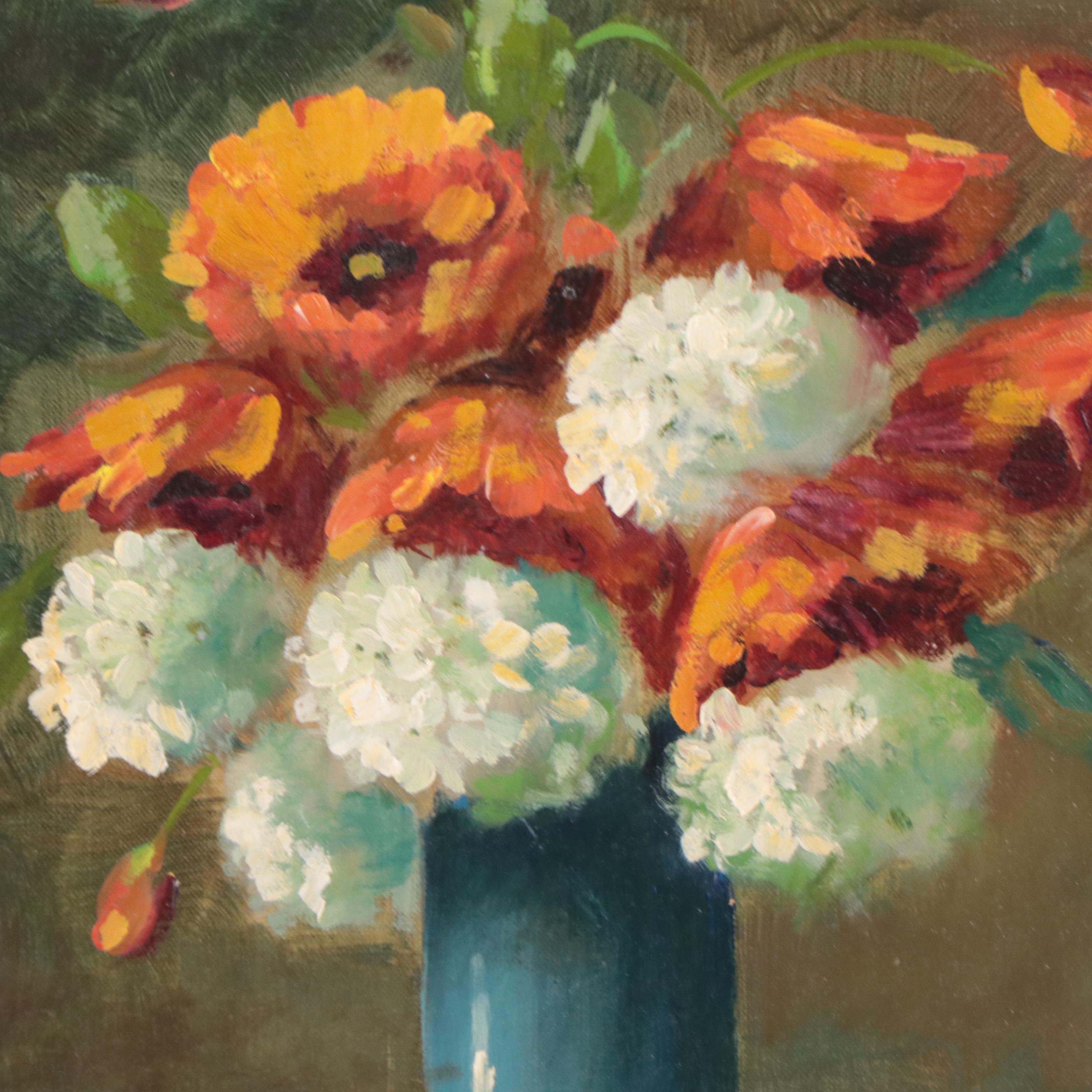 Martin Rettig Floral Still Life Oil Painting