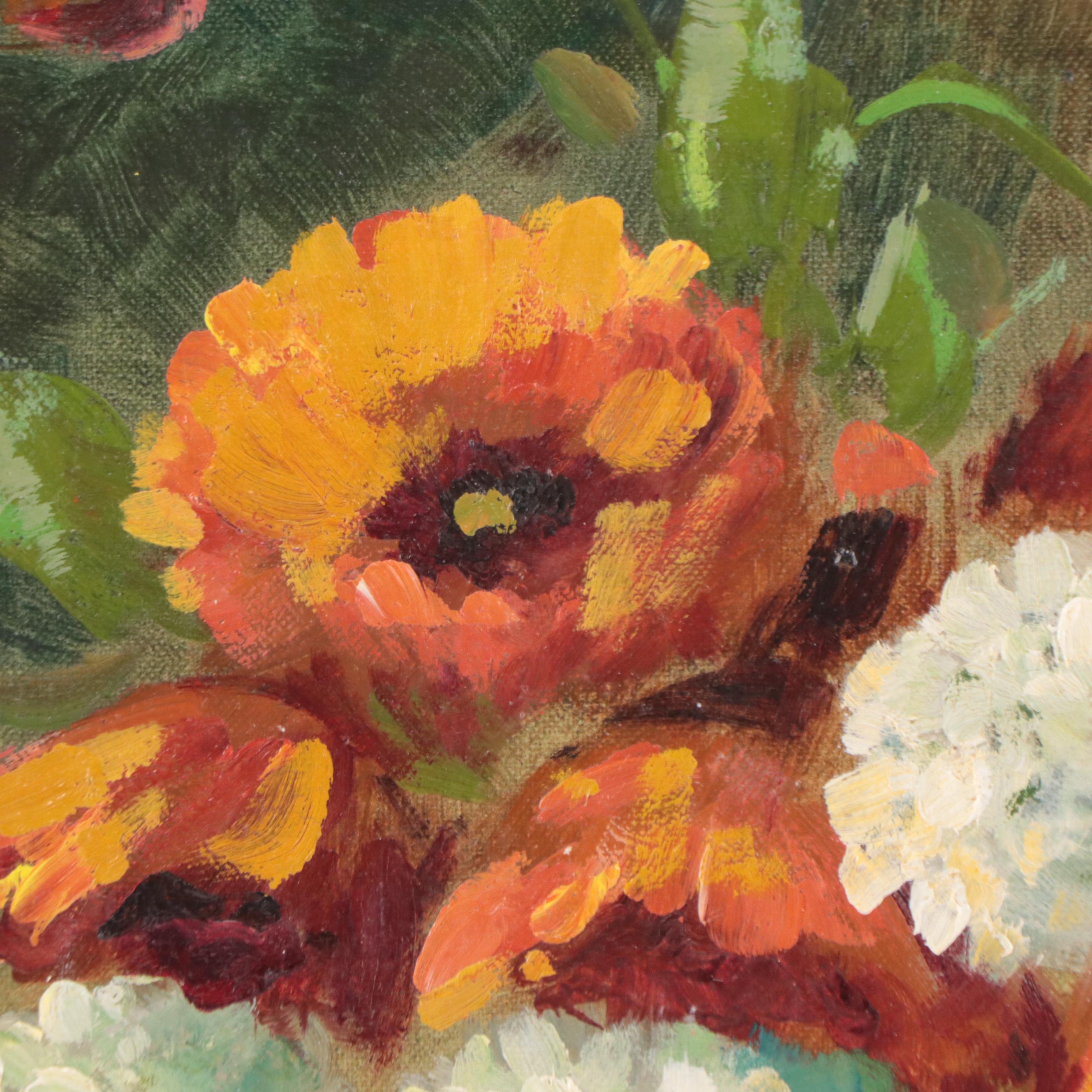 Martin Rettig Floral Still Life Oil Painting