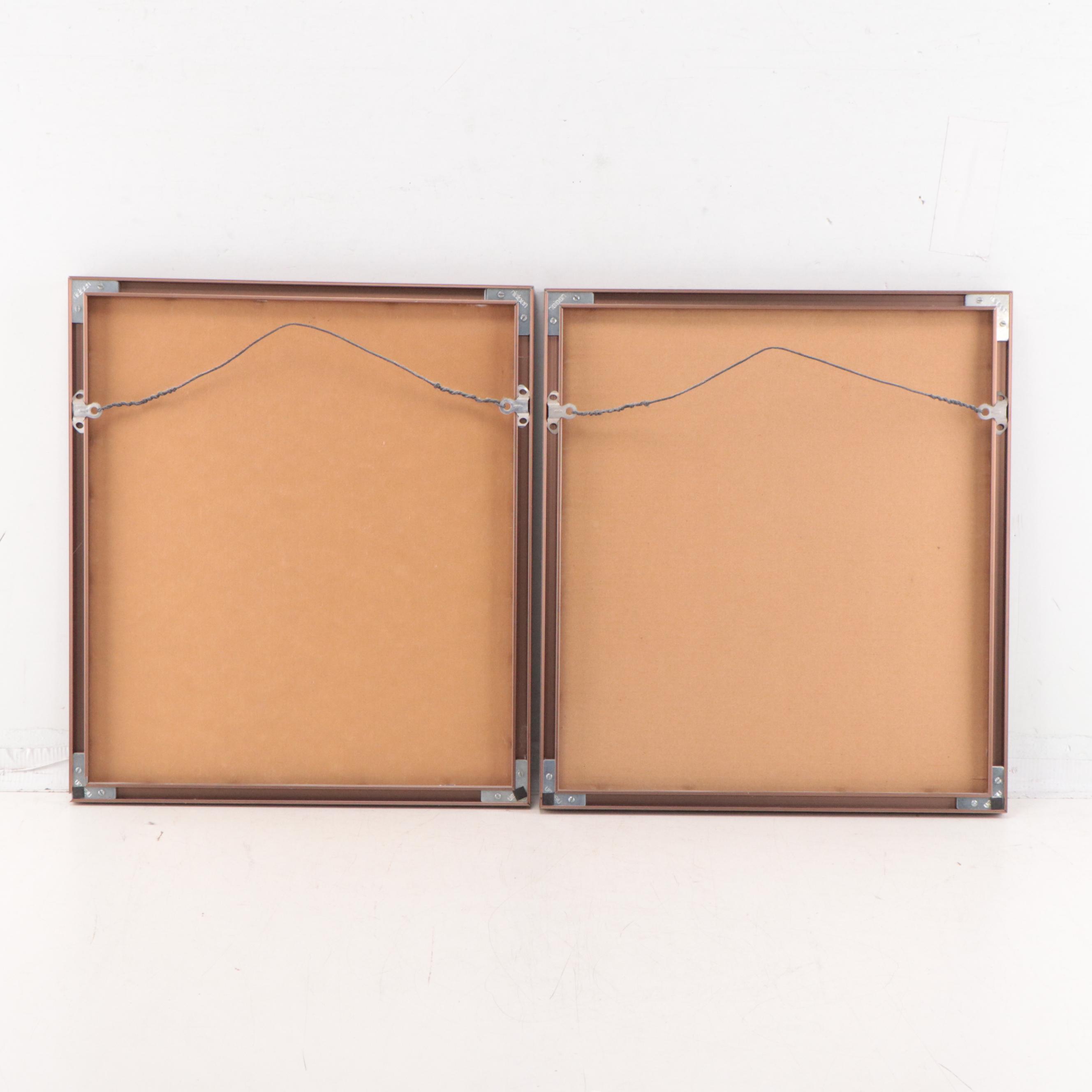 Rudolf Seiler Etchings "Wood Carver" and "Peddler Woman"