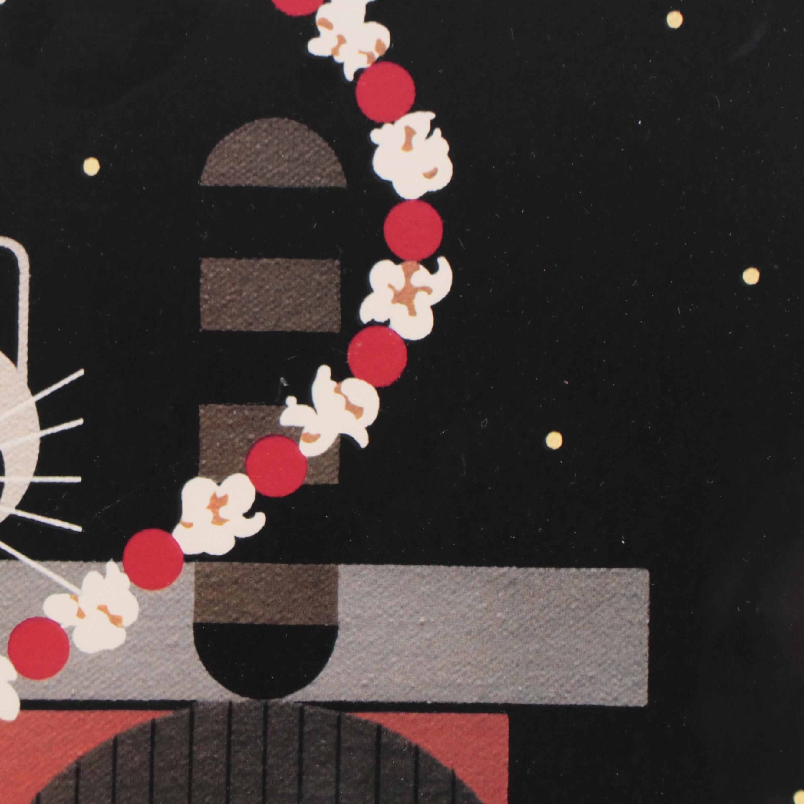 Charley Harper Offset Lithograph "The Christmas Caper"