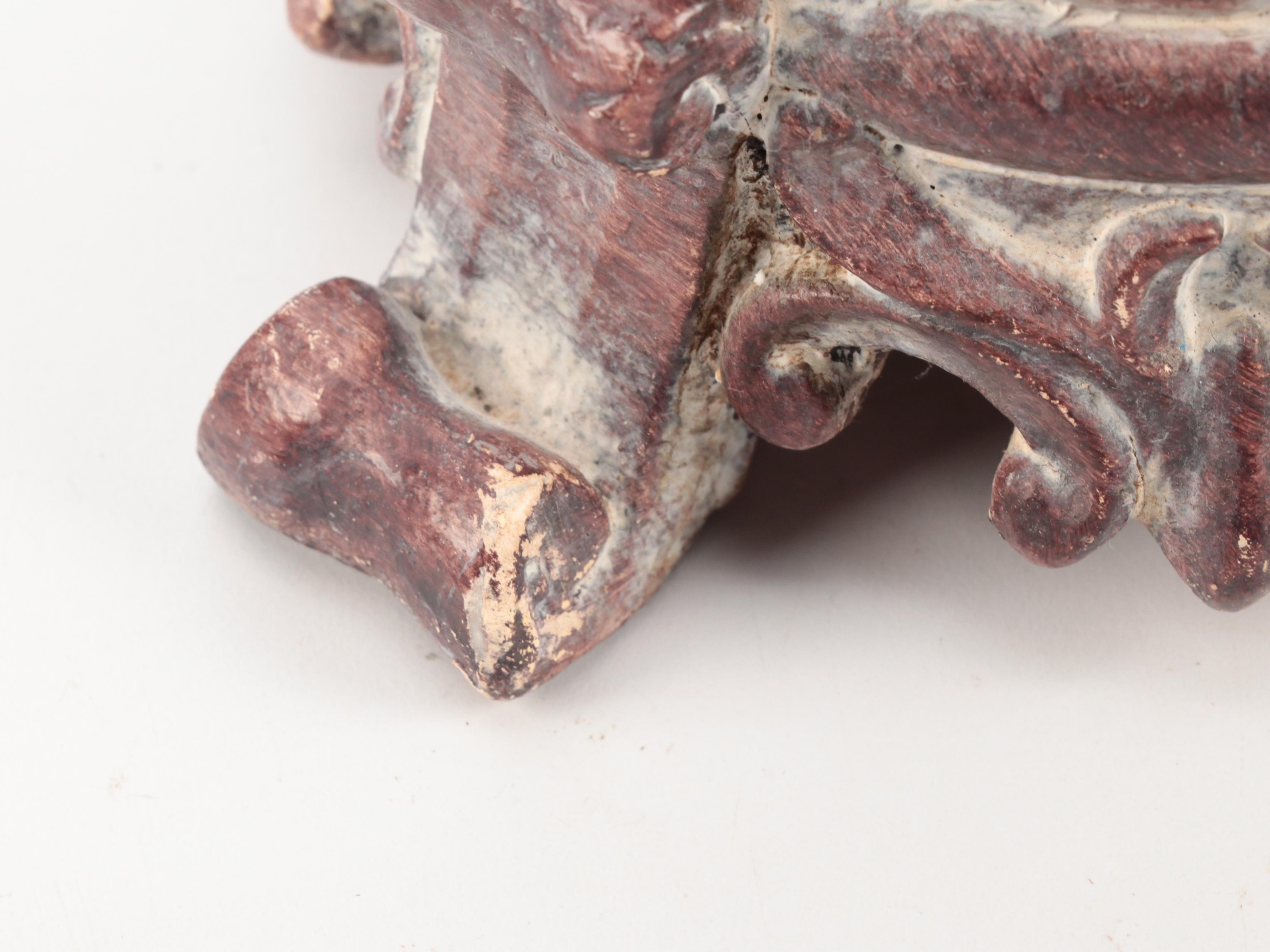 Pair of Composite, Metal and Glass Pillar Candle Holders