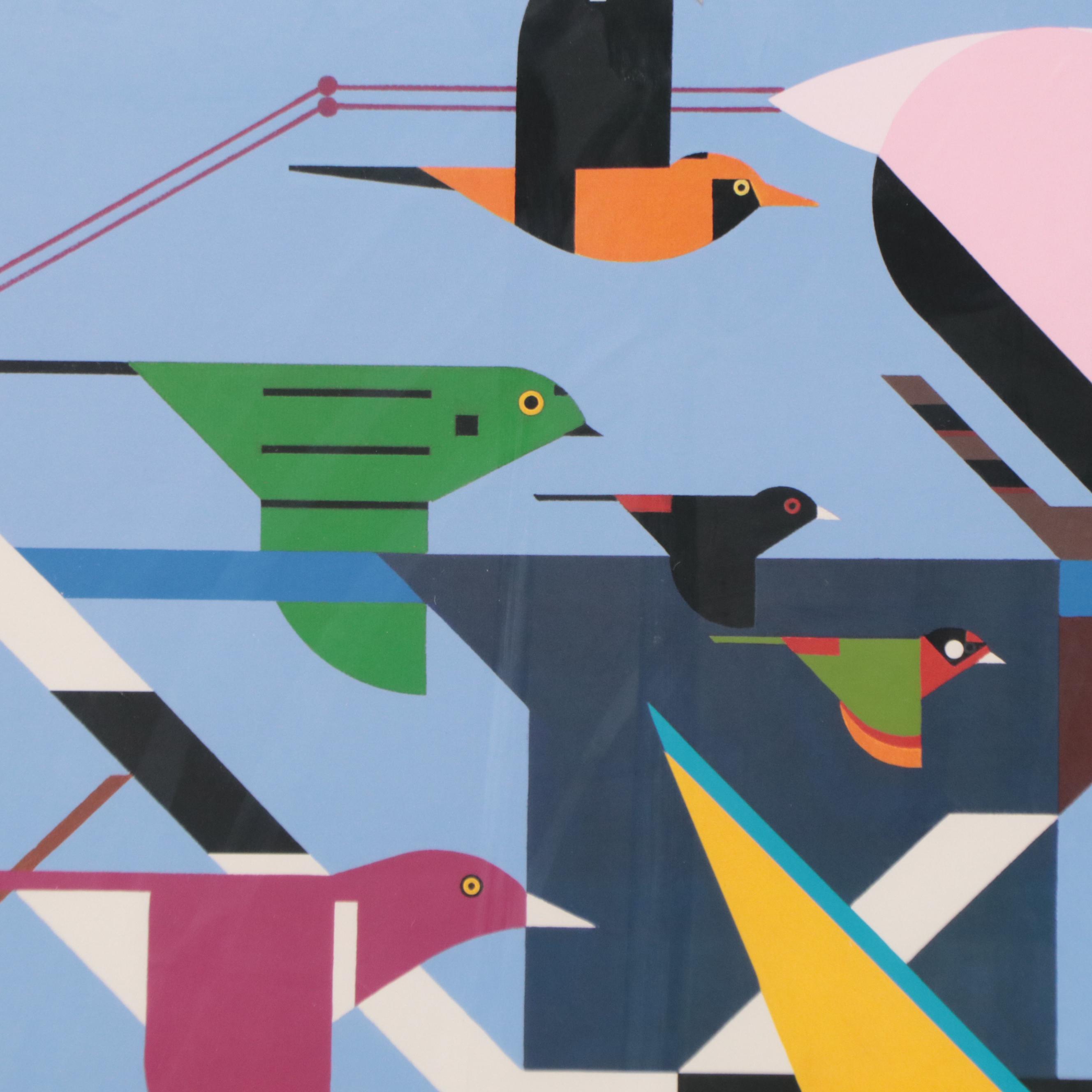 Cincinnati Zoo Poster After Charley Harper "Wings of the World," 1996