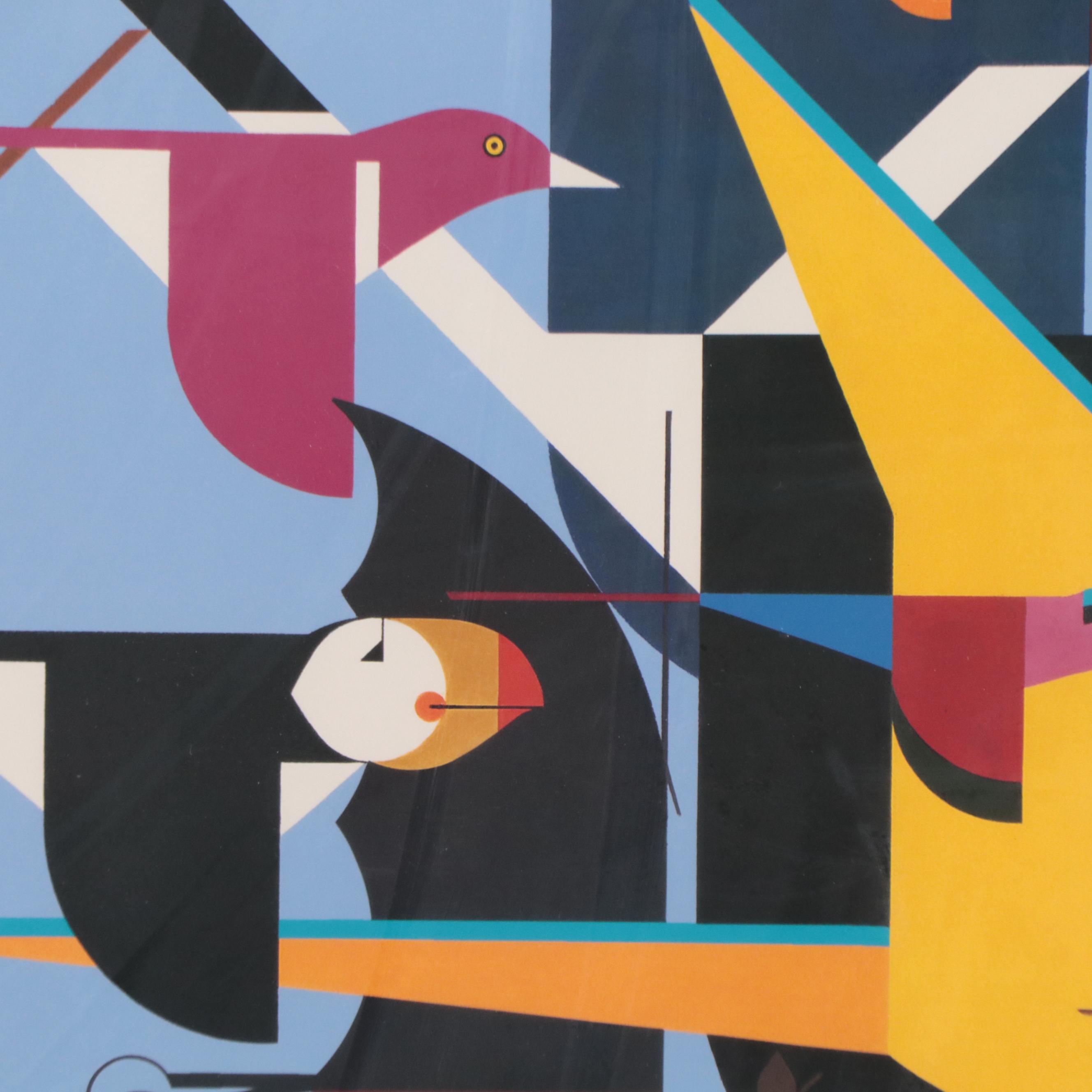 Cincinnati Zoo Poster After Charley Harper "Wings of the World," 1996