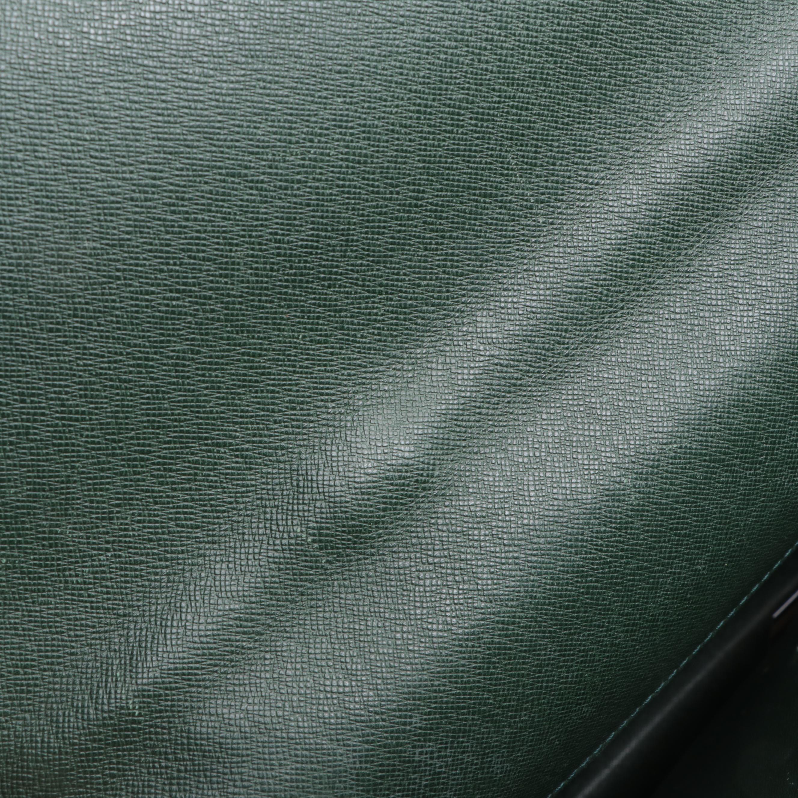 Louis Vuitton Robusto 1 Compartment Briefcase in Green Taïga Leather