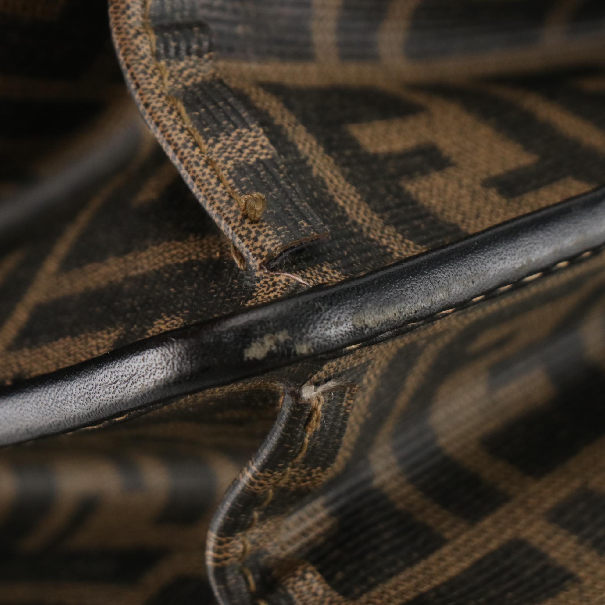 Fendi Double-Sided Locking Accordion Briefcase in Zucca Coated Canvas