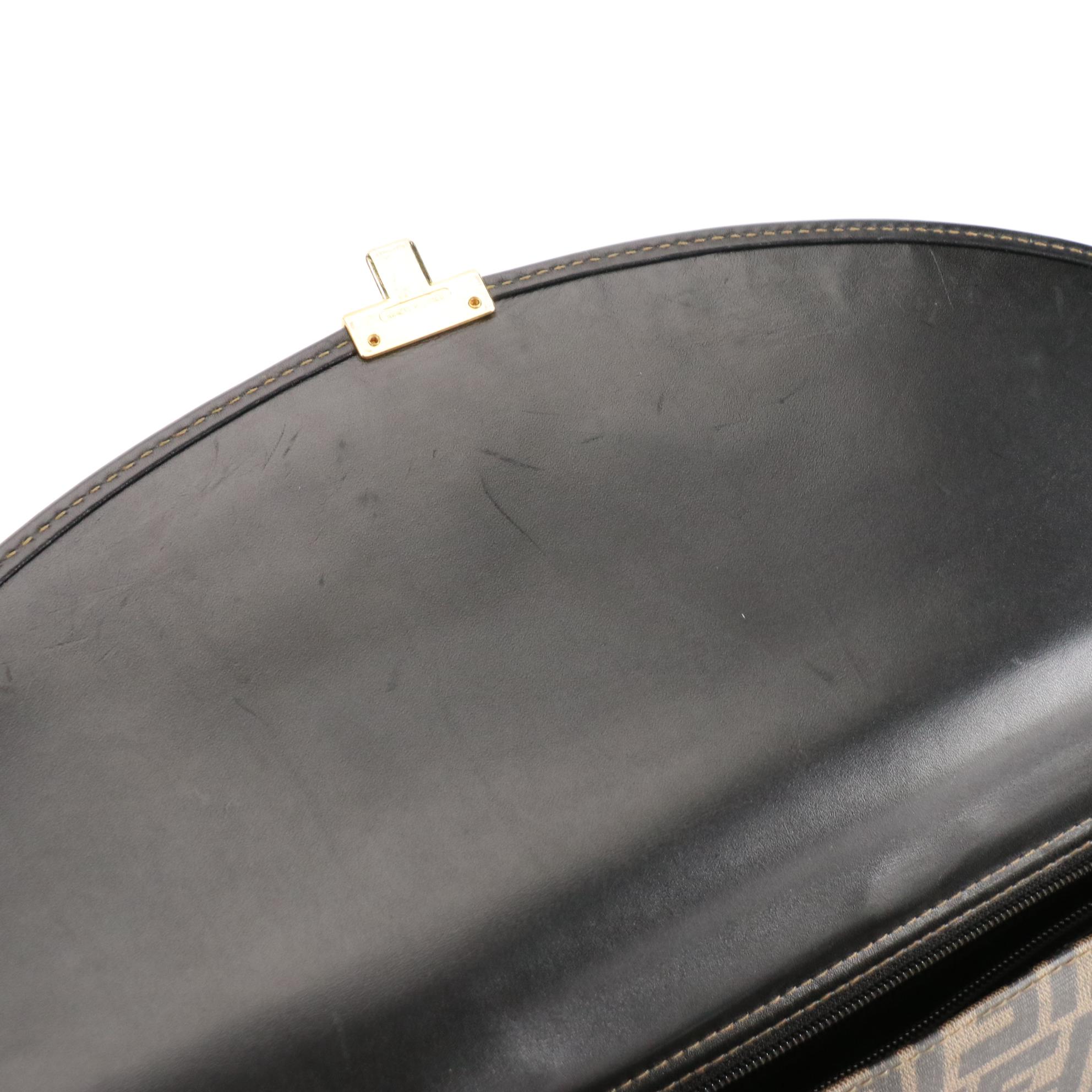 Fendi Double-Sided Locking Accordion Briefcase in Zucca Coated Canvas