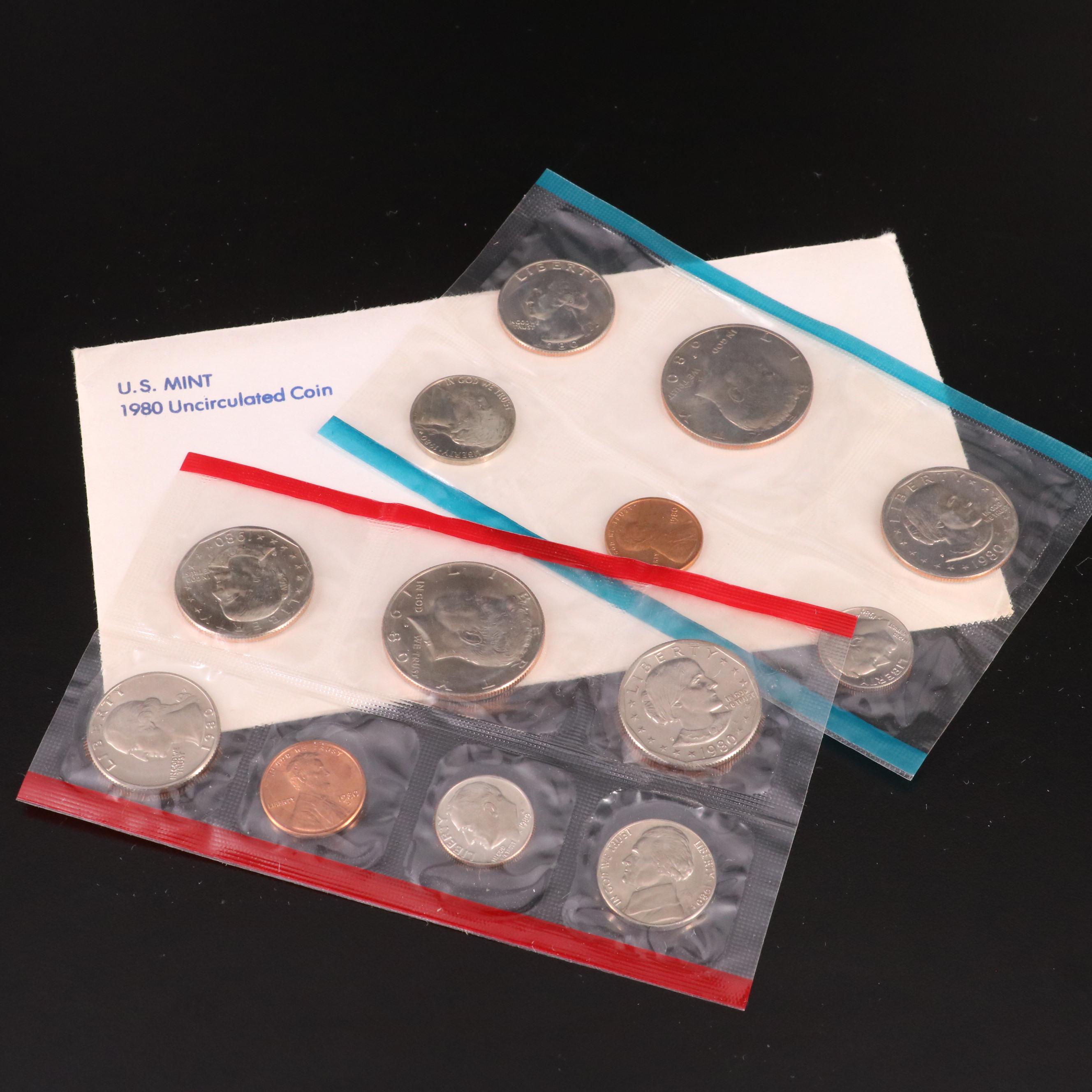 Nineteen U.S. Mint Uncirculated Sets