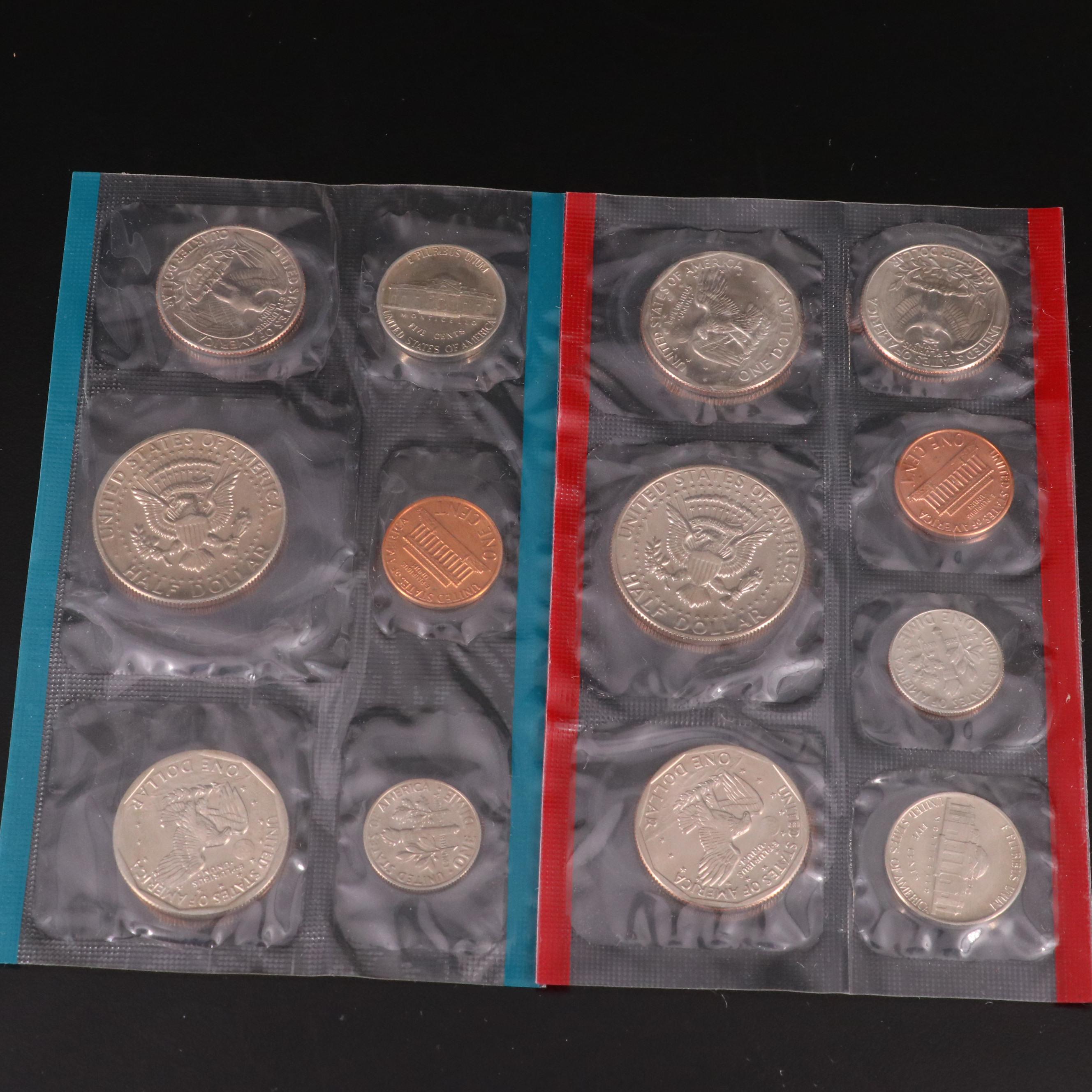 Nineteen U.S. Mint Uncirculated Sets