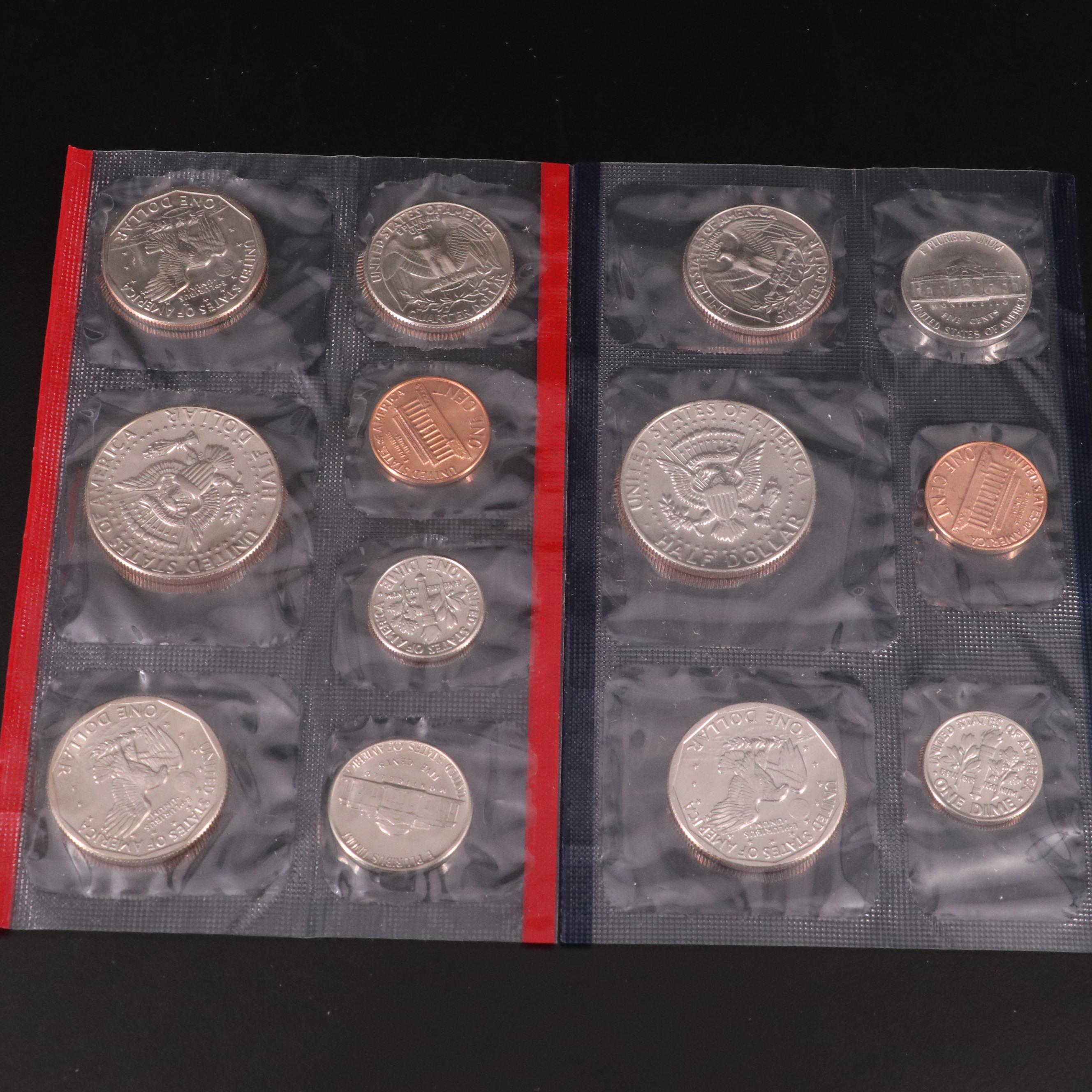 Nineteen U.S. Mint Uncirculated Sets