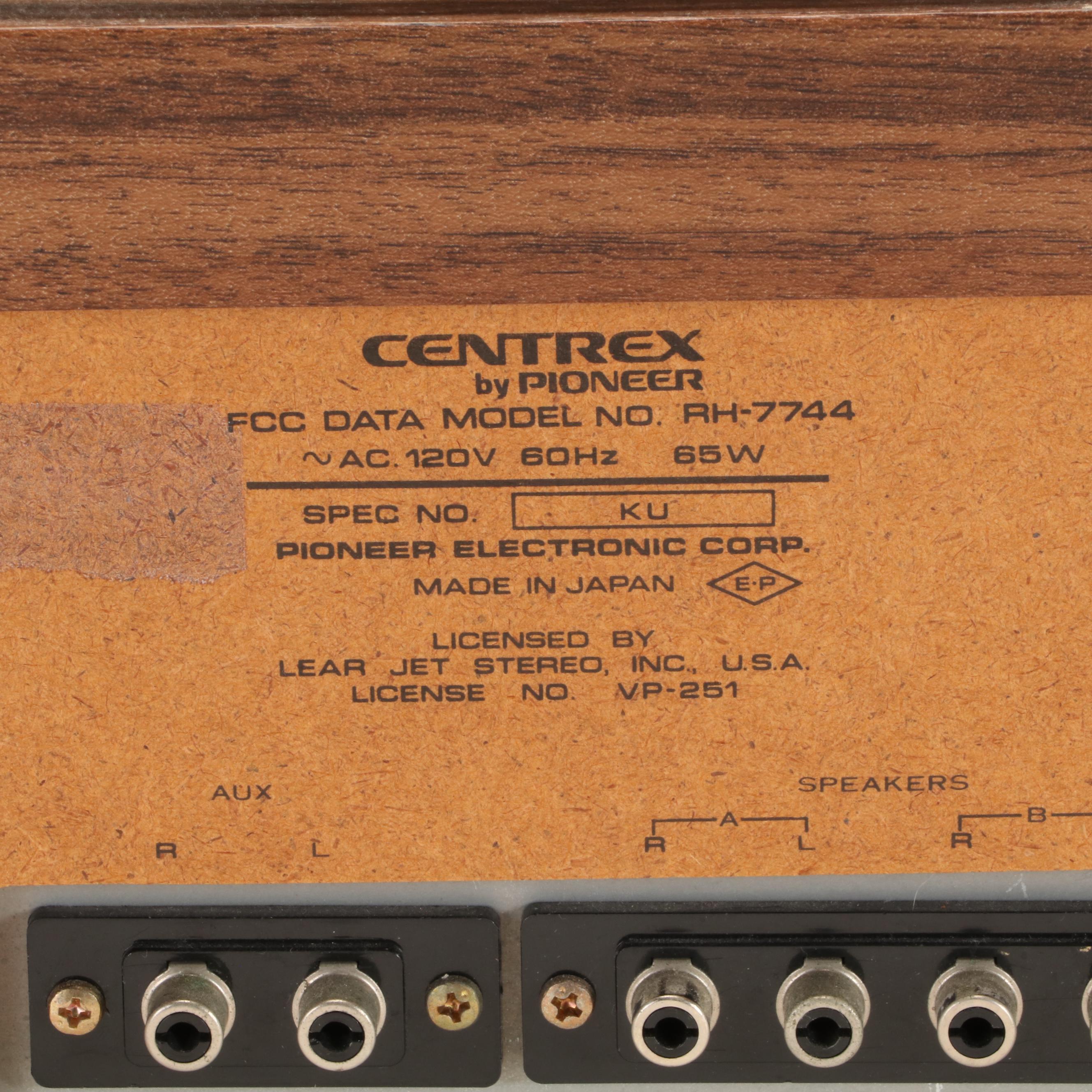 Centrex by Pioneer RH-7744 8 Track Recording Compact System with 3-Way Speakers