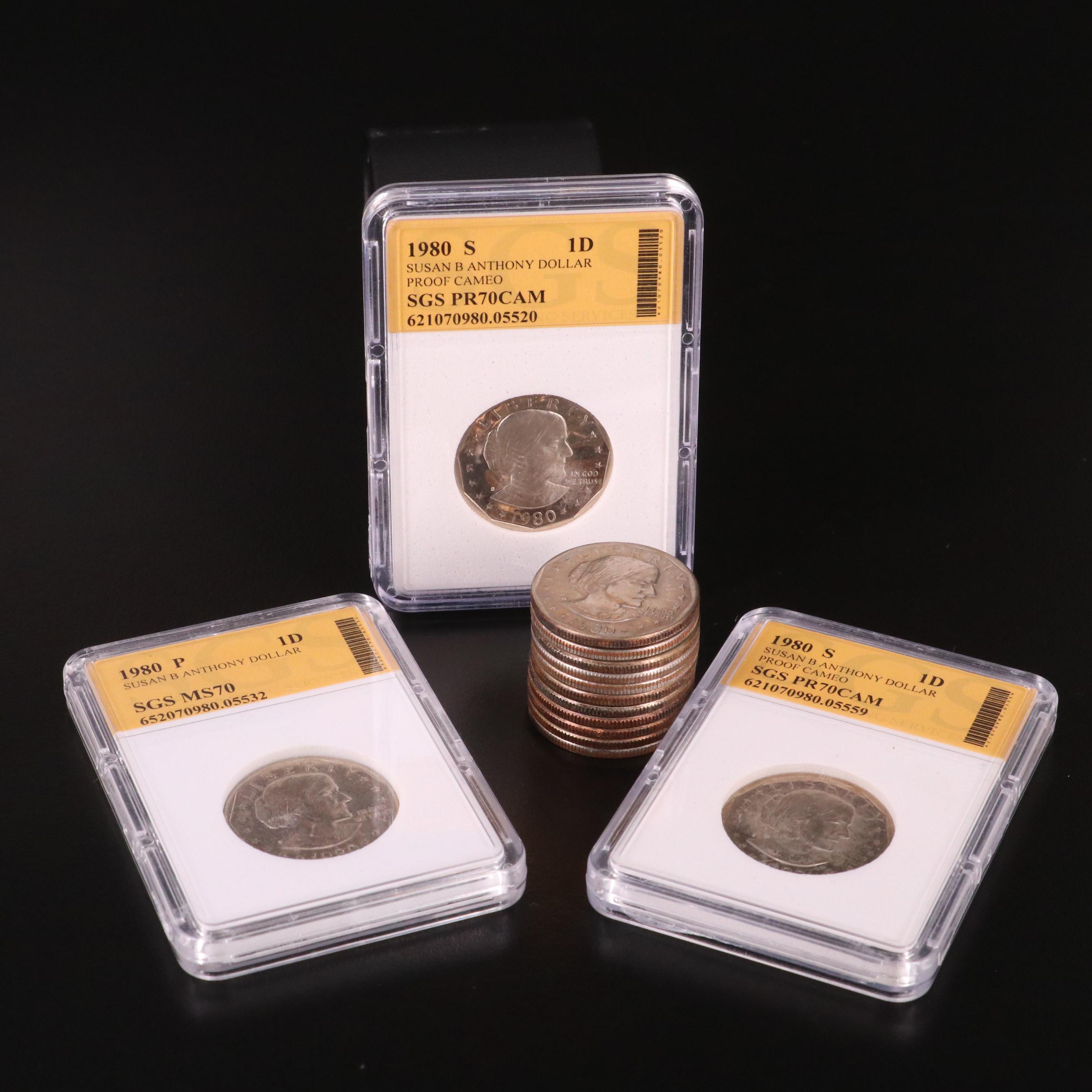 Fourteen Susan B. Anthony Dollars