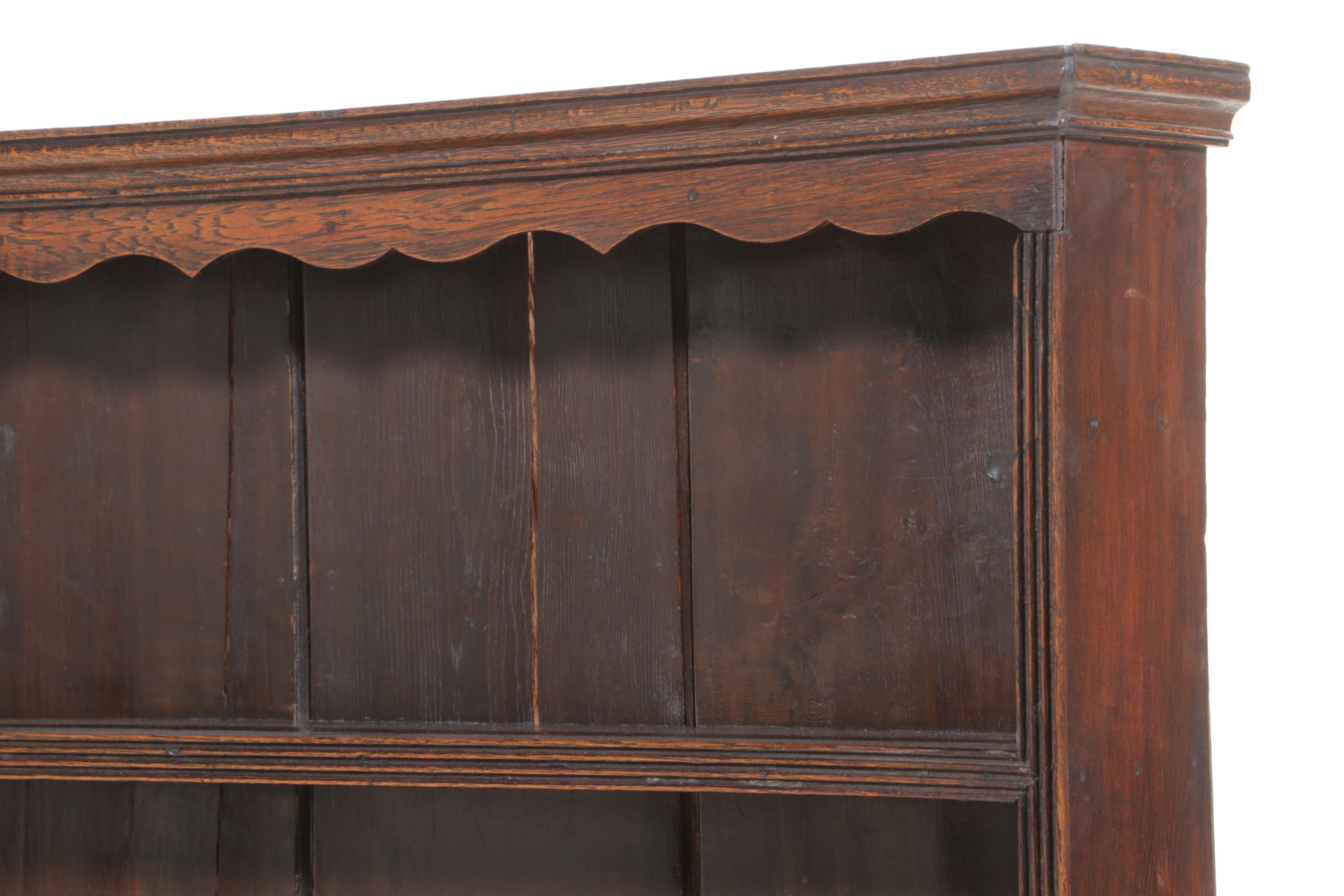 George III Oak Welsh Pewter Cupboard, 18th Century