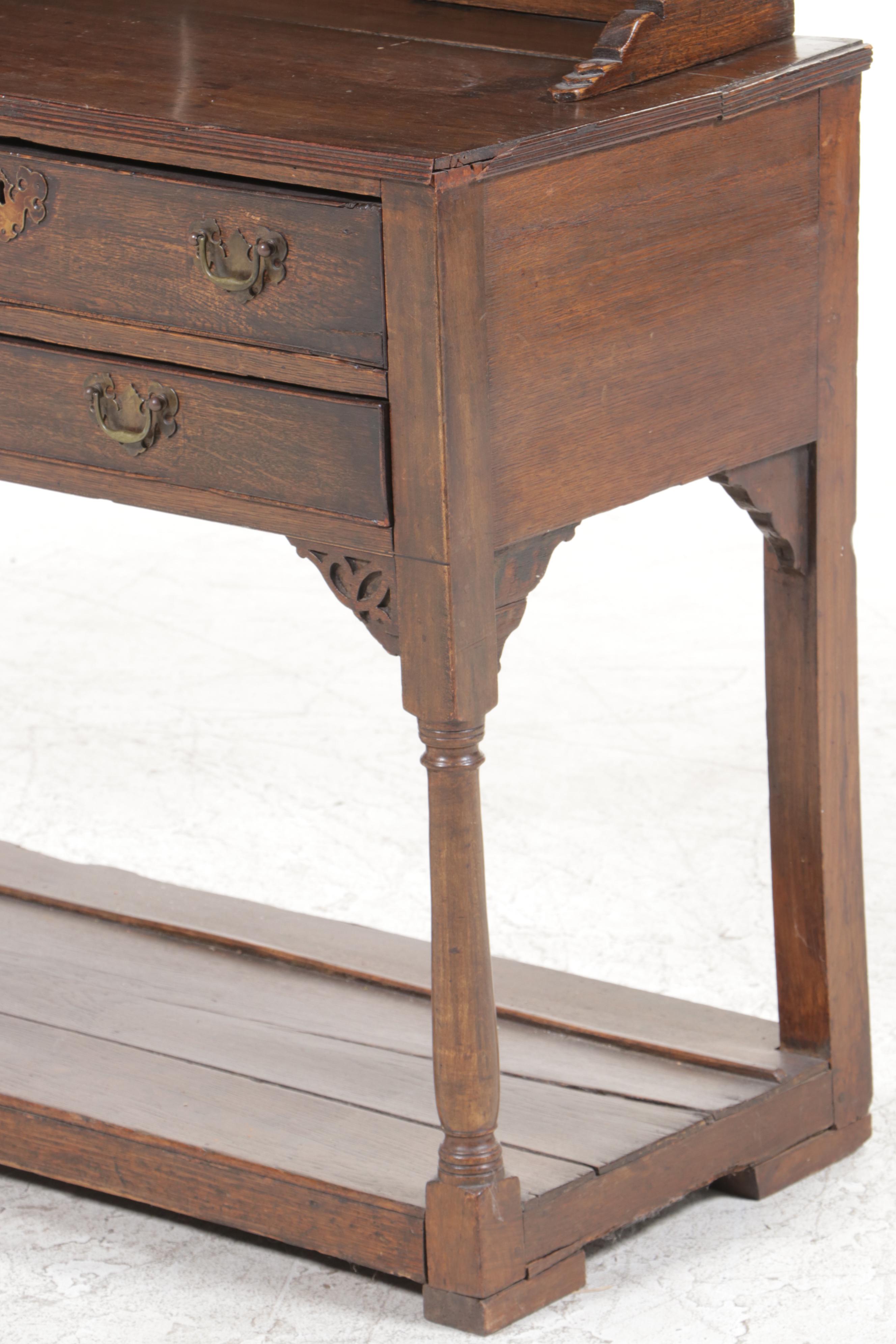 George III Oak Welsh Pewter Cupboard, 18th Century