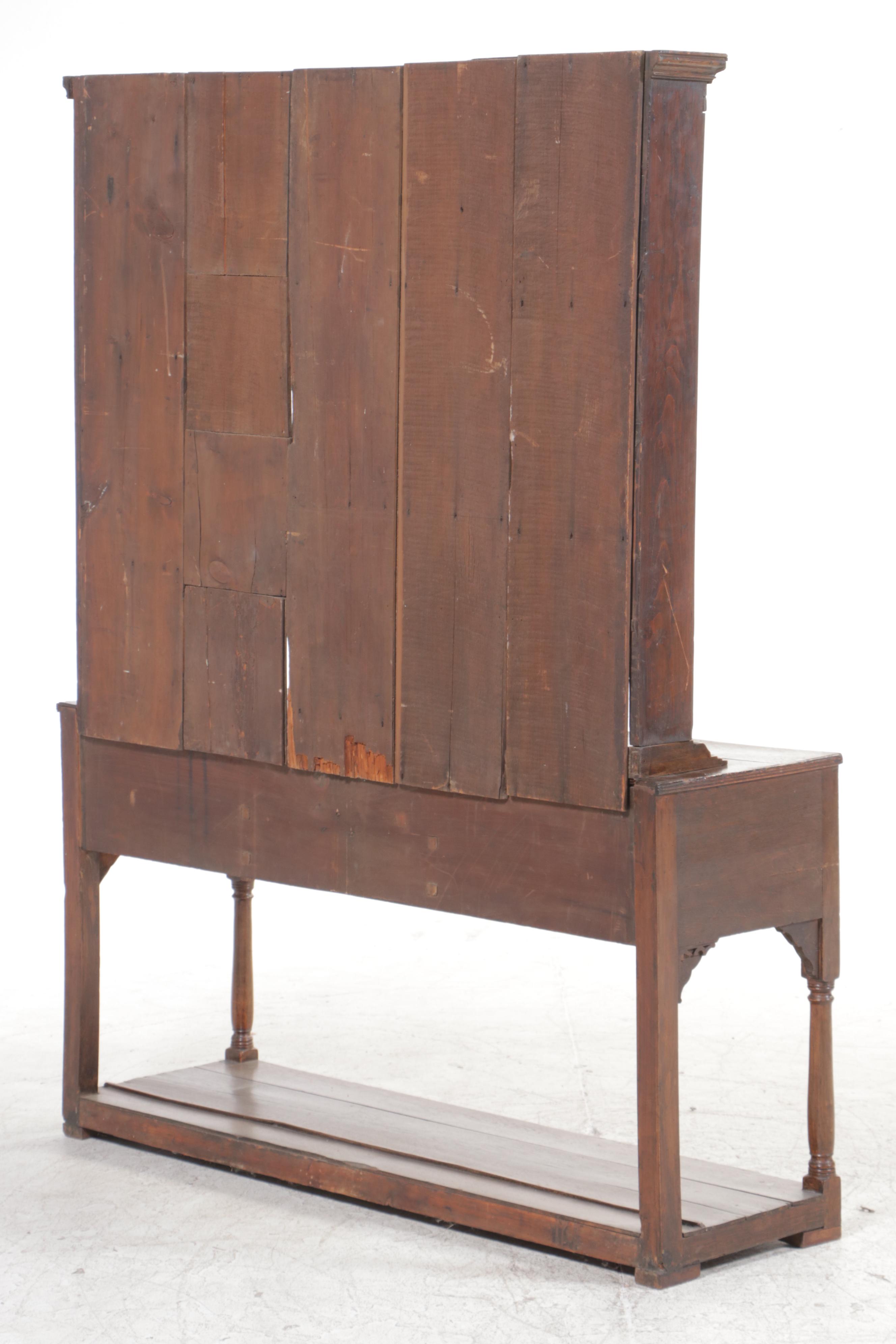 George III Oak Welsh Pewter Cupboard, 18th Century