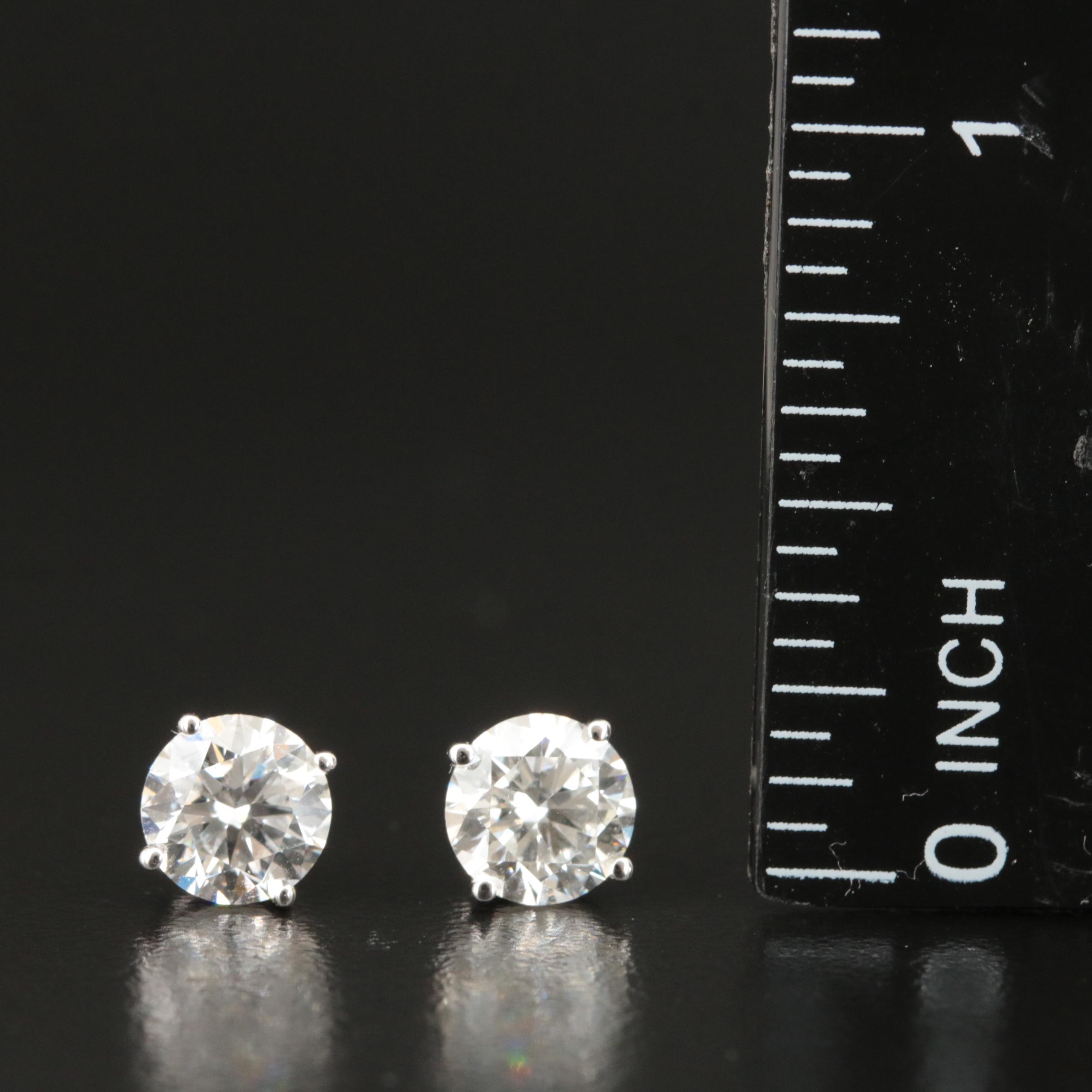 14K 2.04 CTW Lab Grown Diamond Stud Earrings