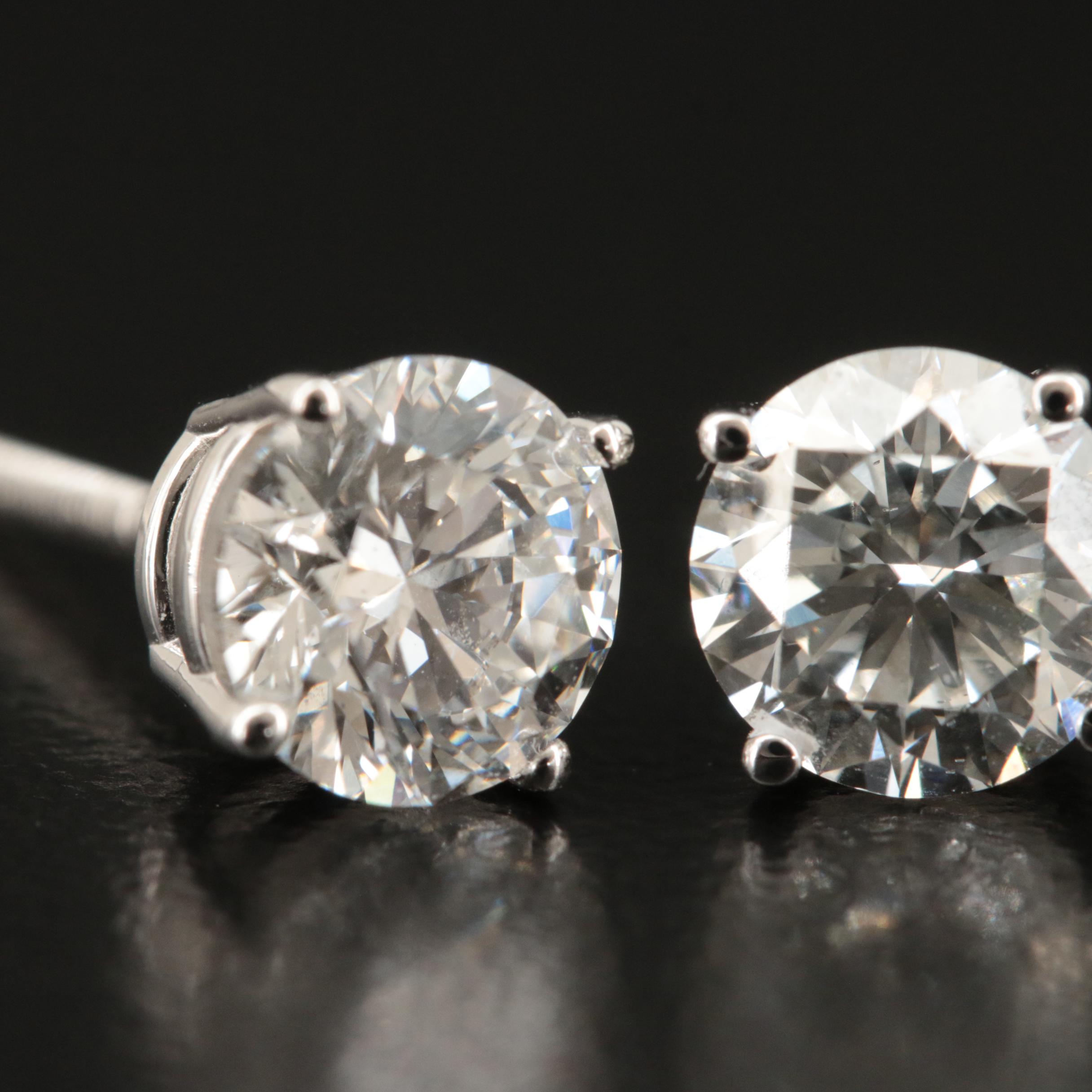 14K 2.04 CTW Lab Grown Diamond Stud Earrings