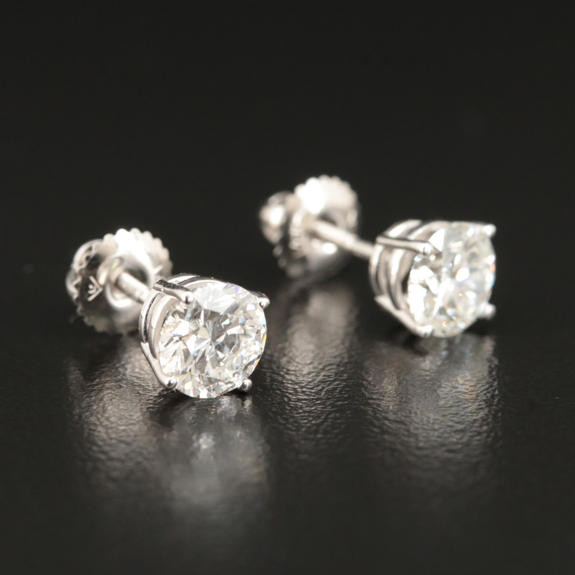 14K 2.04 CTW Lab Grown Diamond Stud Earrings