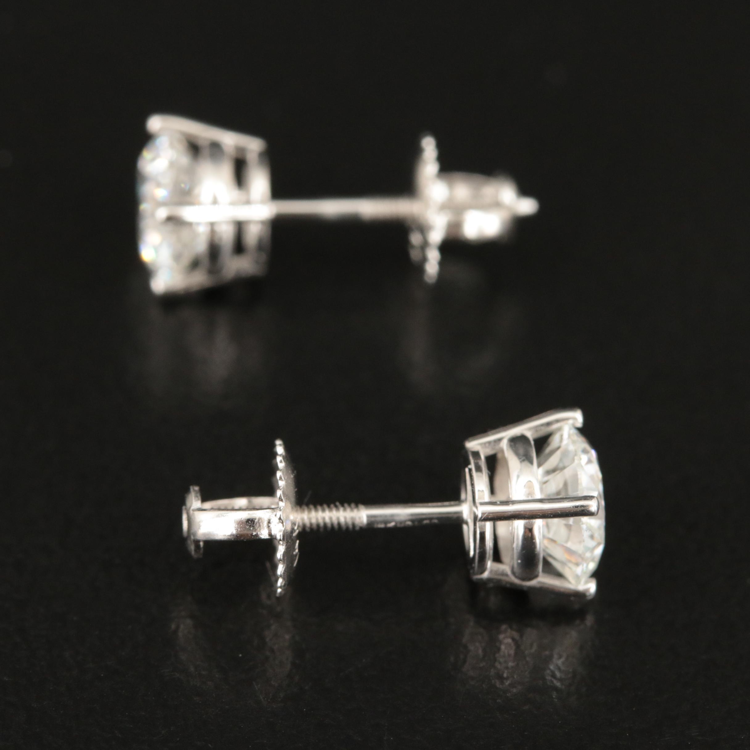 14K 2.04 CTW Lab Grown Diamond Stud Earrings