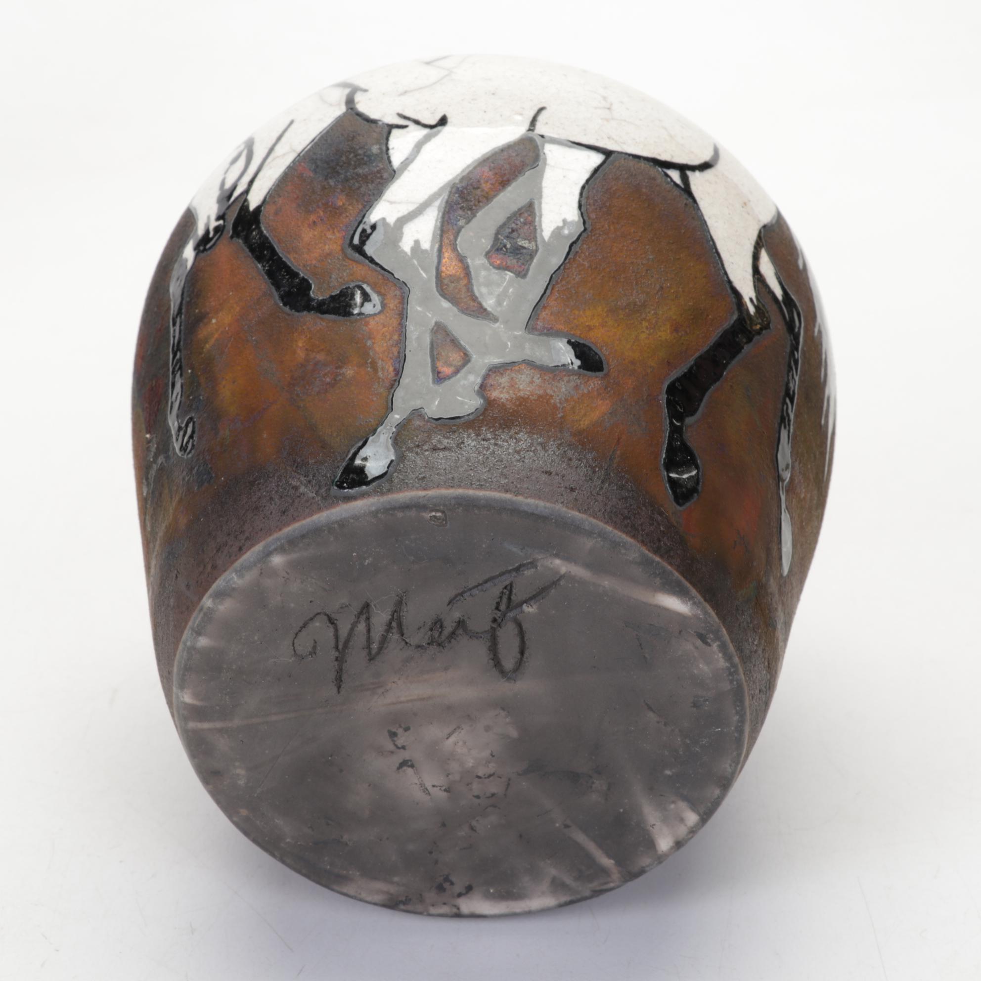 Melinda Ishida Forster Raku Vase and Other Equestrian Decor