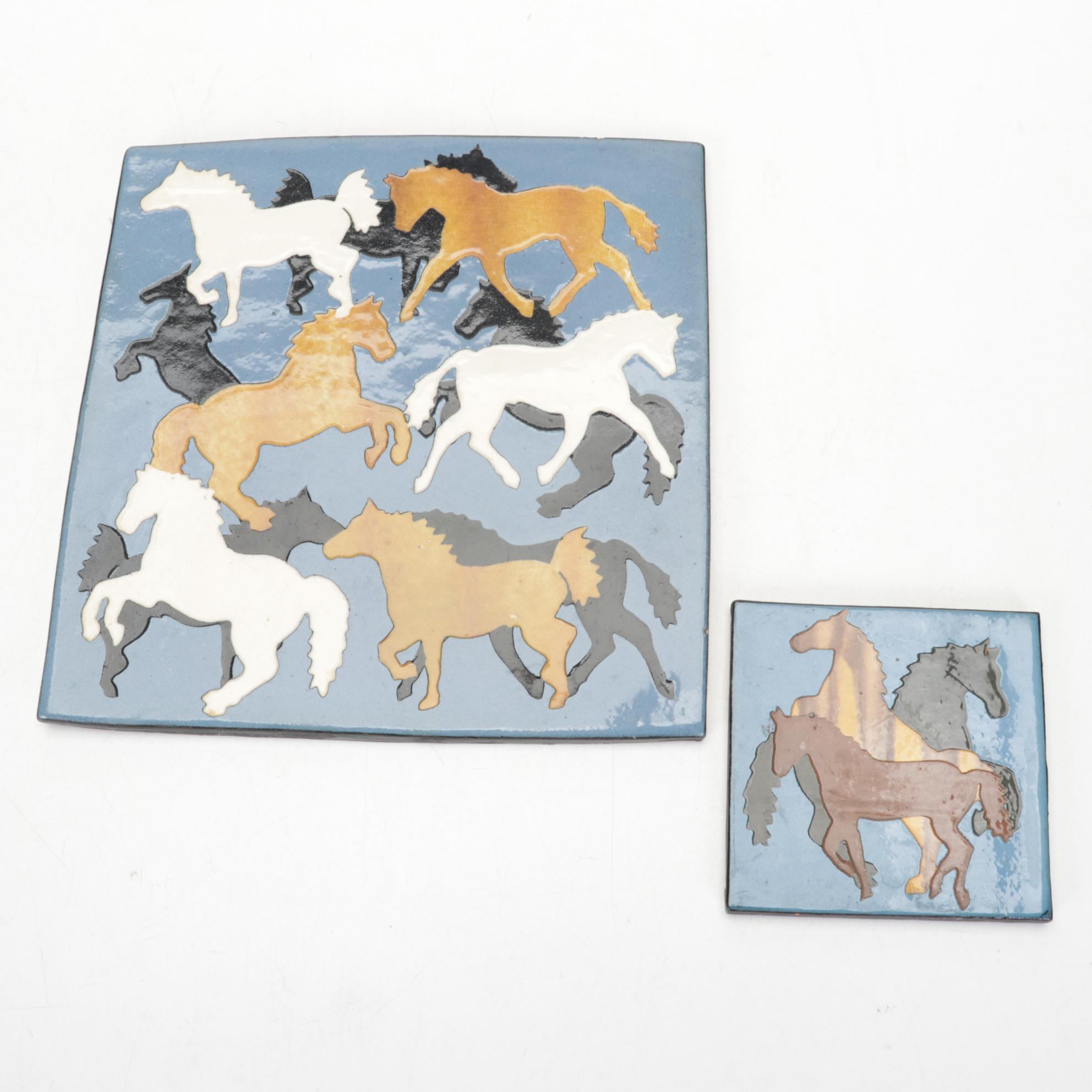 Melinda Ishida Forster Raku Vase and Other Equestrian Decor